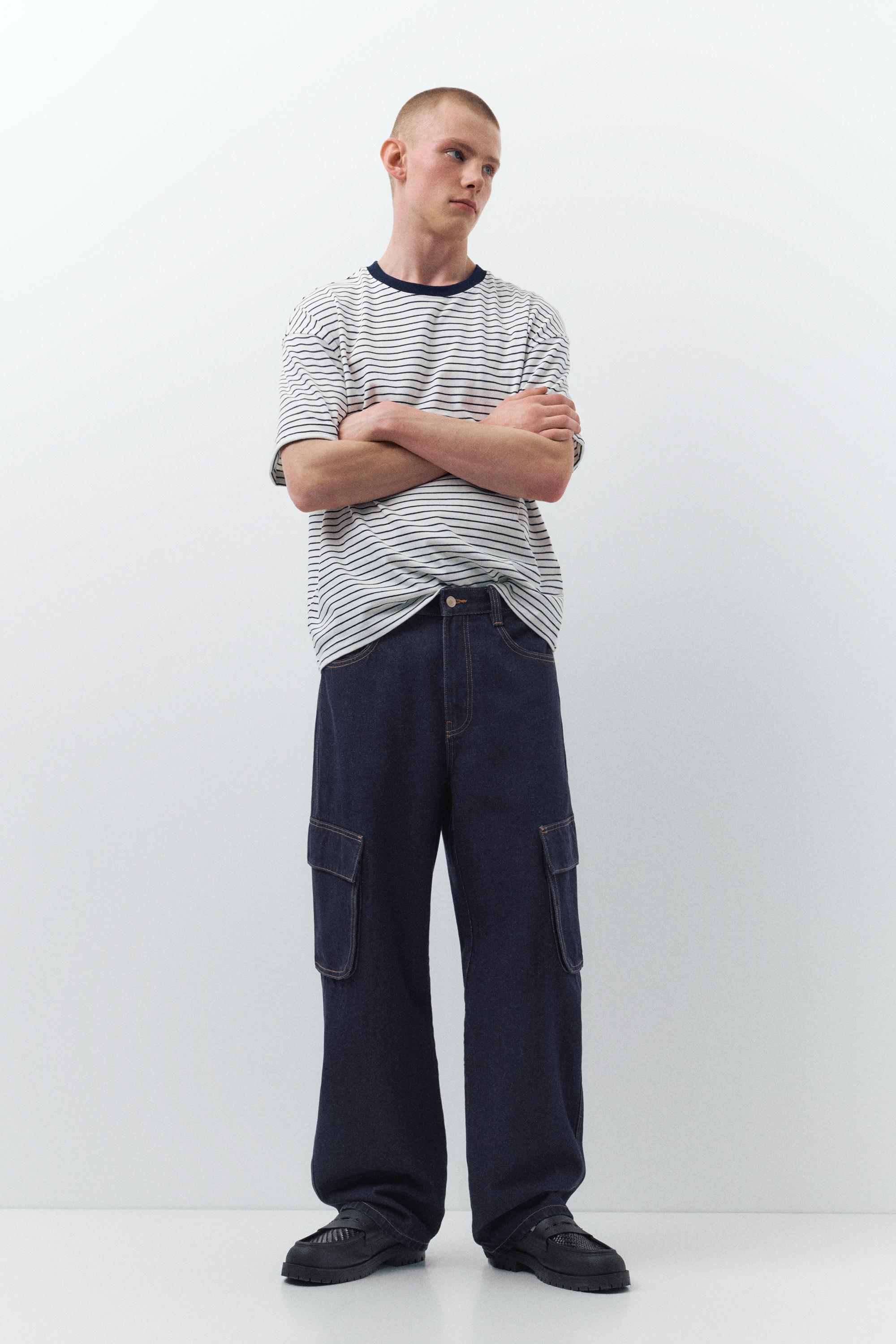 Baggy cargo jeans — Navy