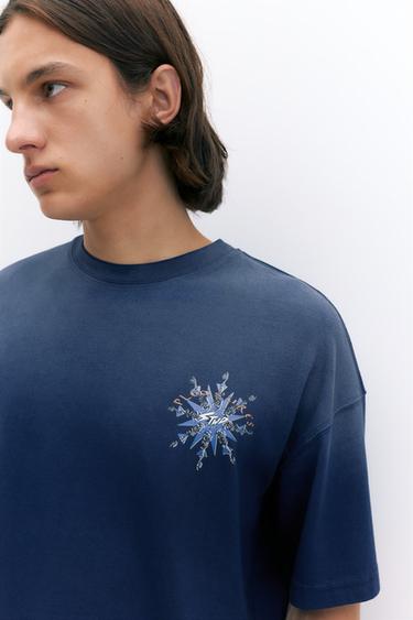Pleasures x STWD boxy T-shirt — Dark blue 6