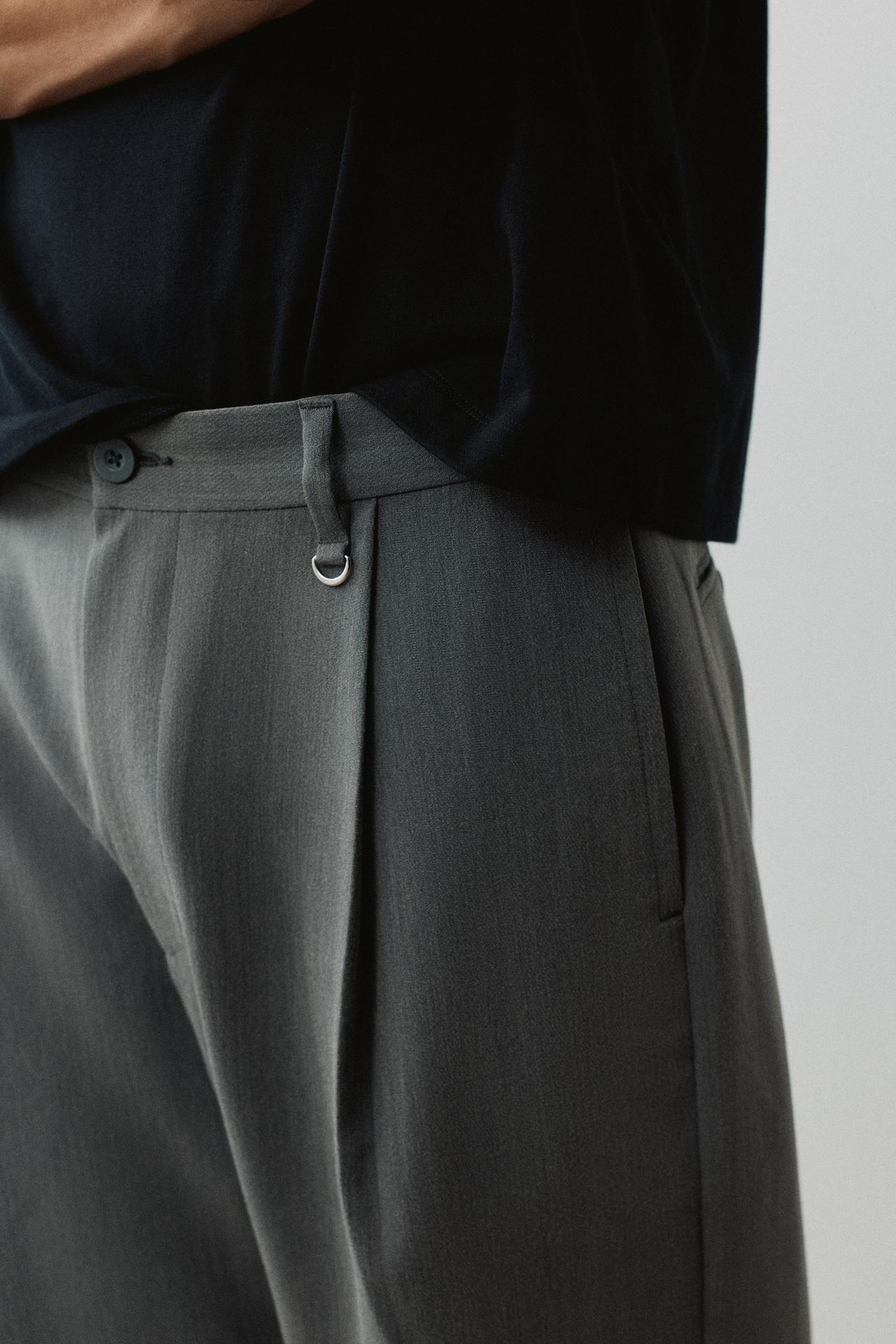 Tailored darted trousers — Grey