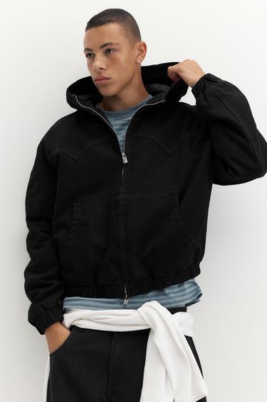 Hooded bomber jacket — Black 2