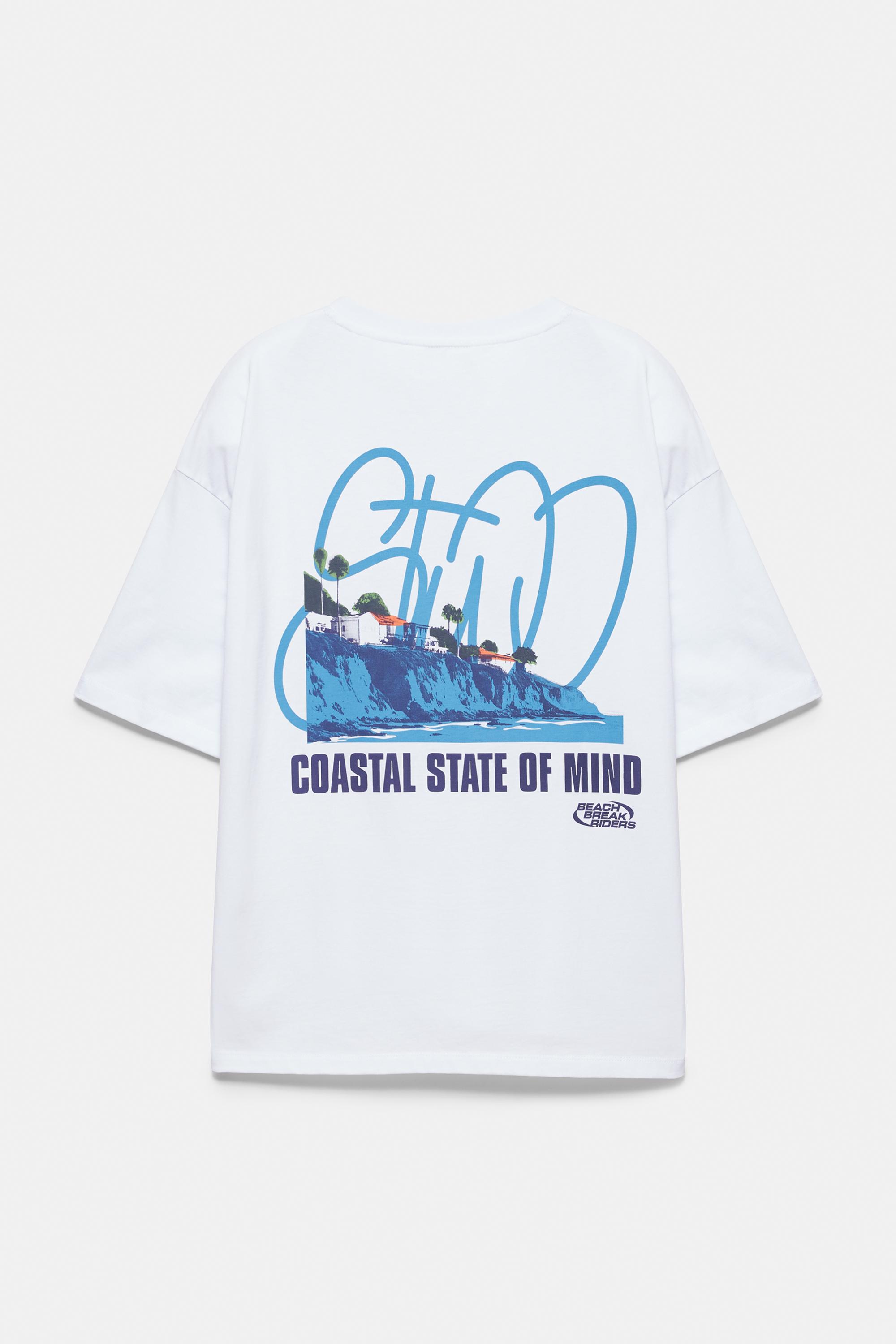STWD beach graphic T-shirt — Off white