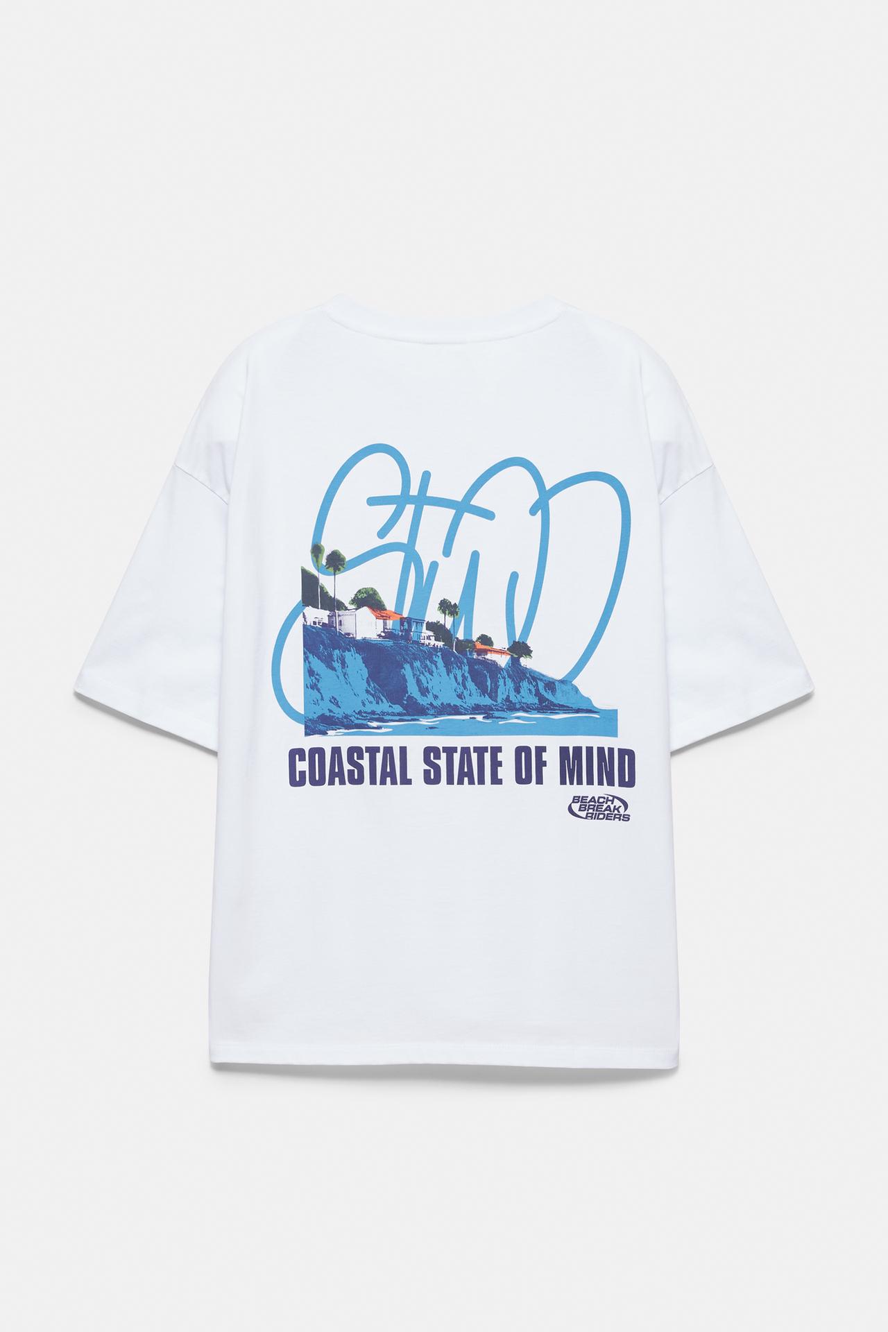 STWD beach graphic T-shirt — Off white