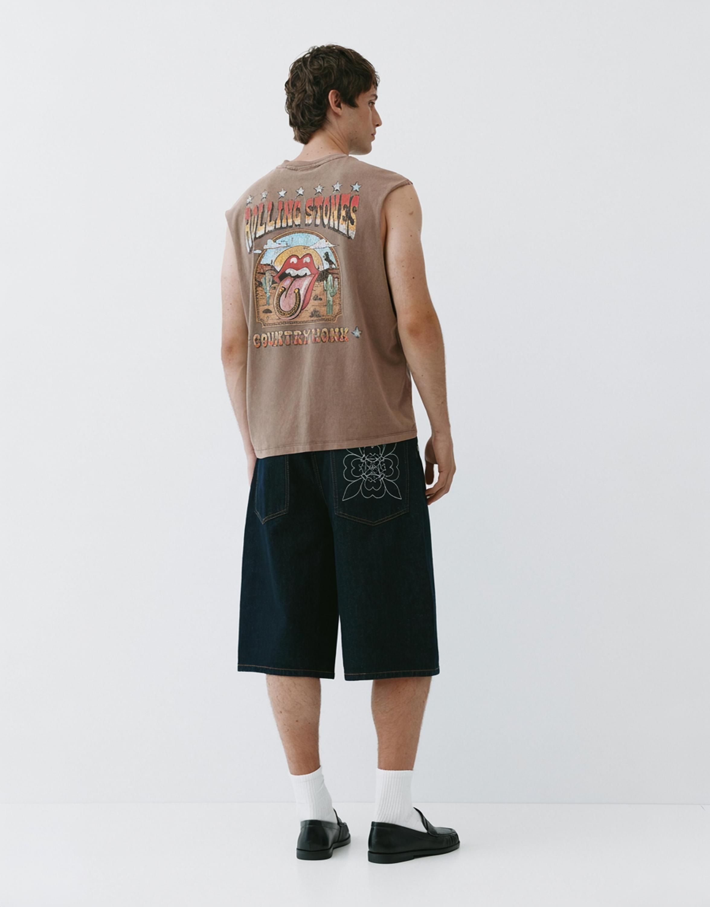 Rolling Stones vest top — Brown