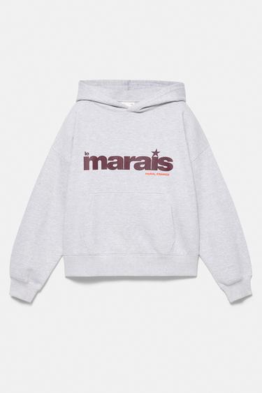 Star graphic hoodie — Grey marl 6