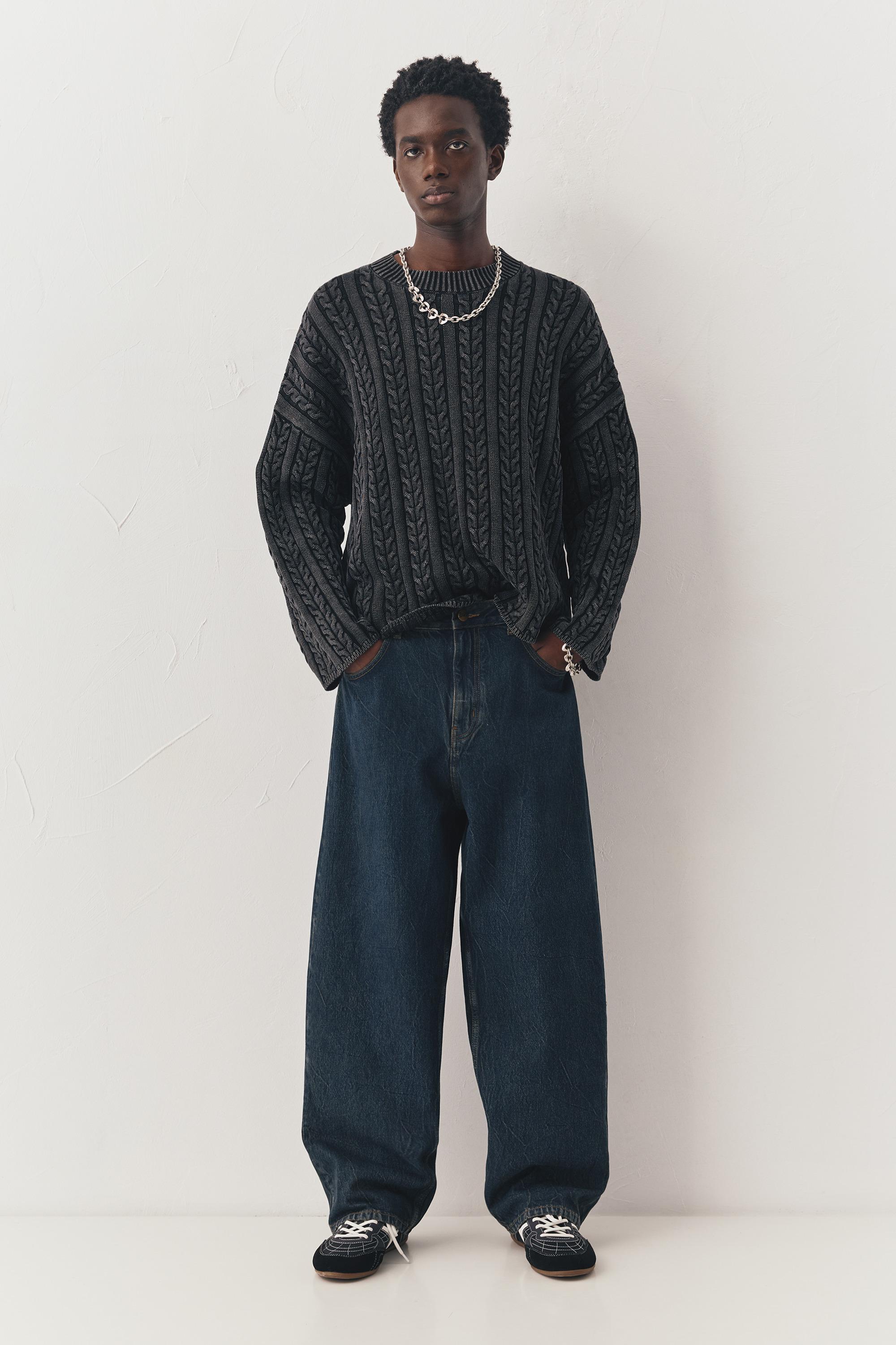 Relaxed fit baggy jeans — Dark blue
