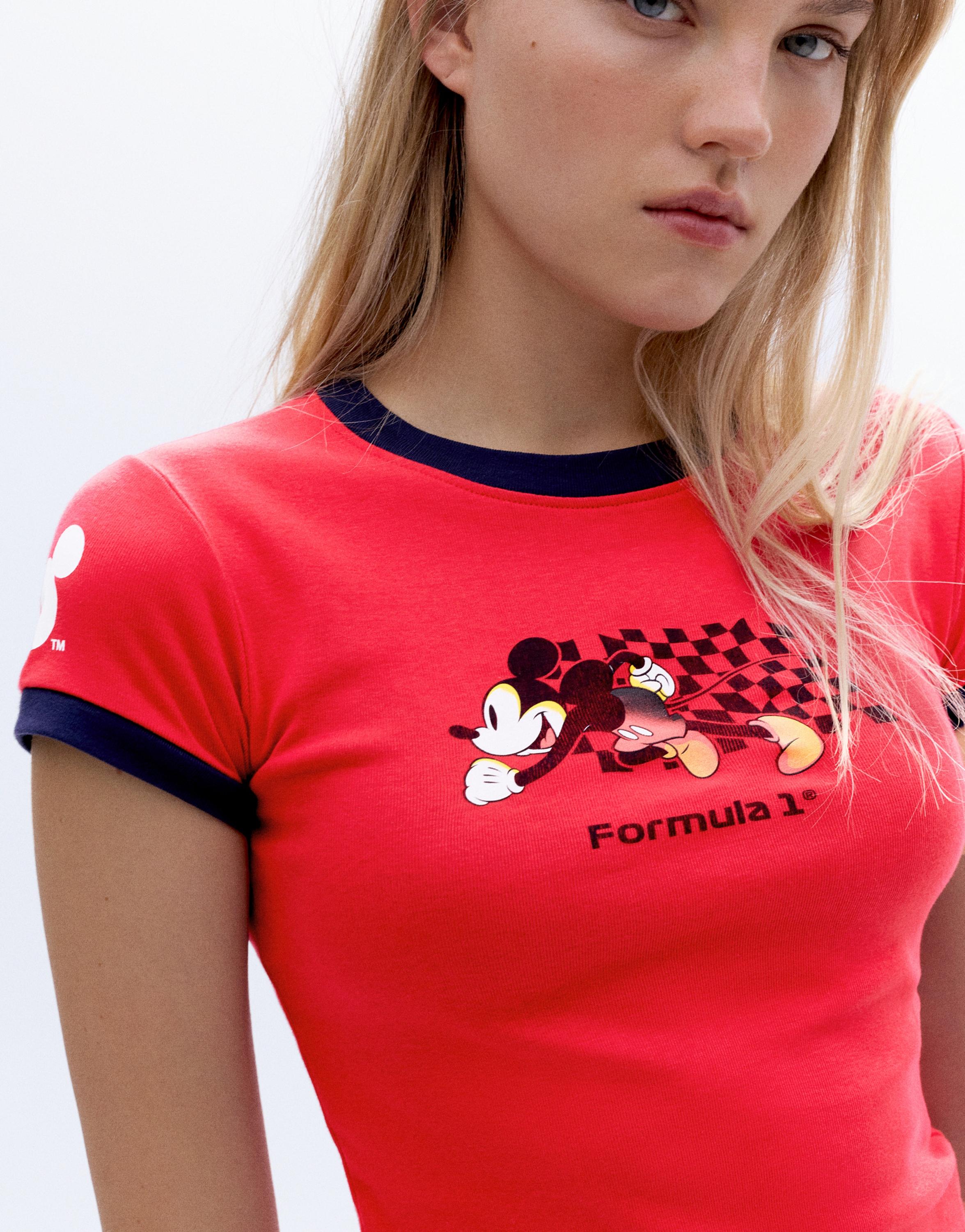 Pull&Bear Kırmızı Disney x F1 tişört görsel 8