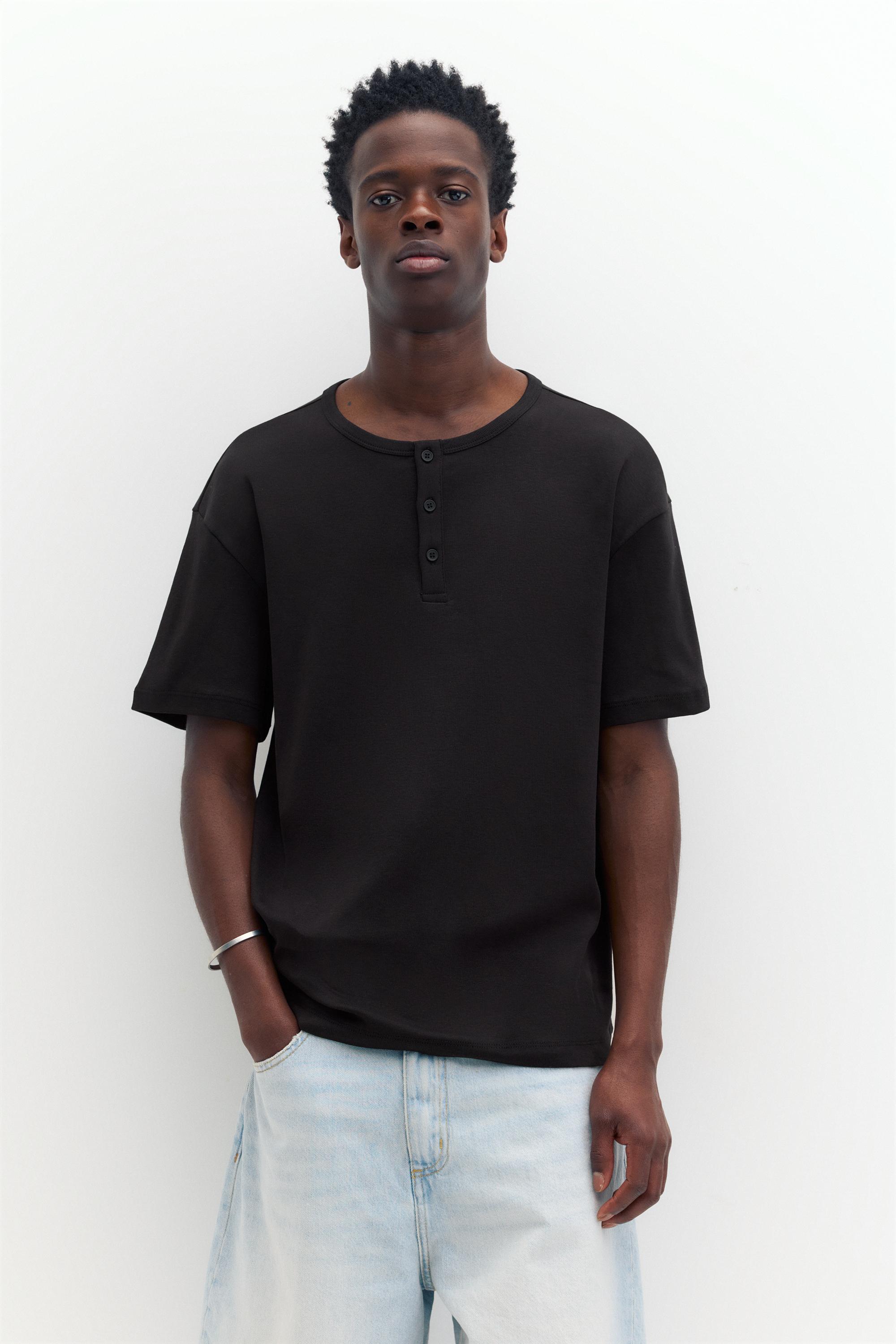 Basic henley t-shirt - Görsel 15