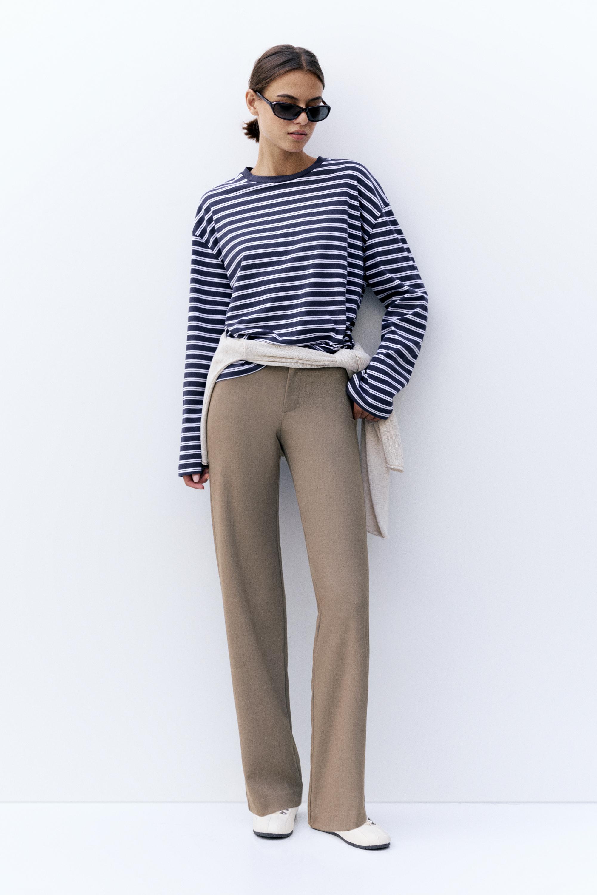 Straight-leg smart trousers — Mole brown