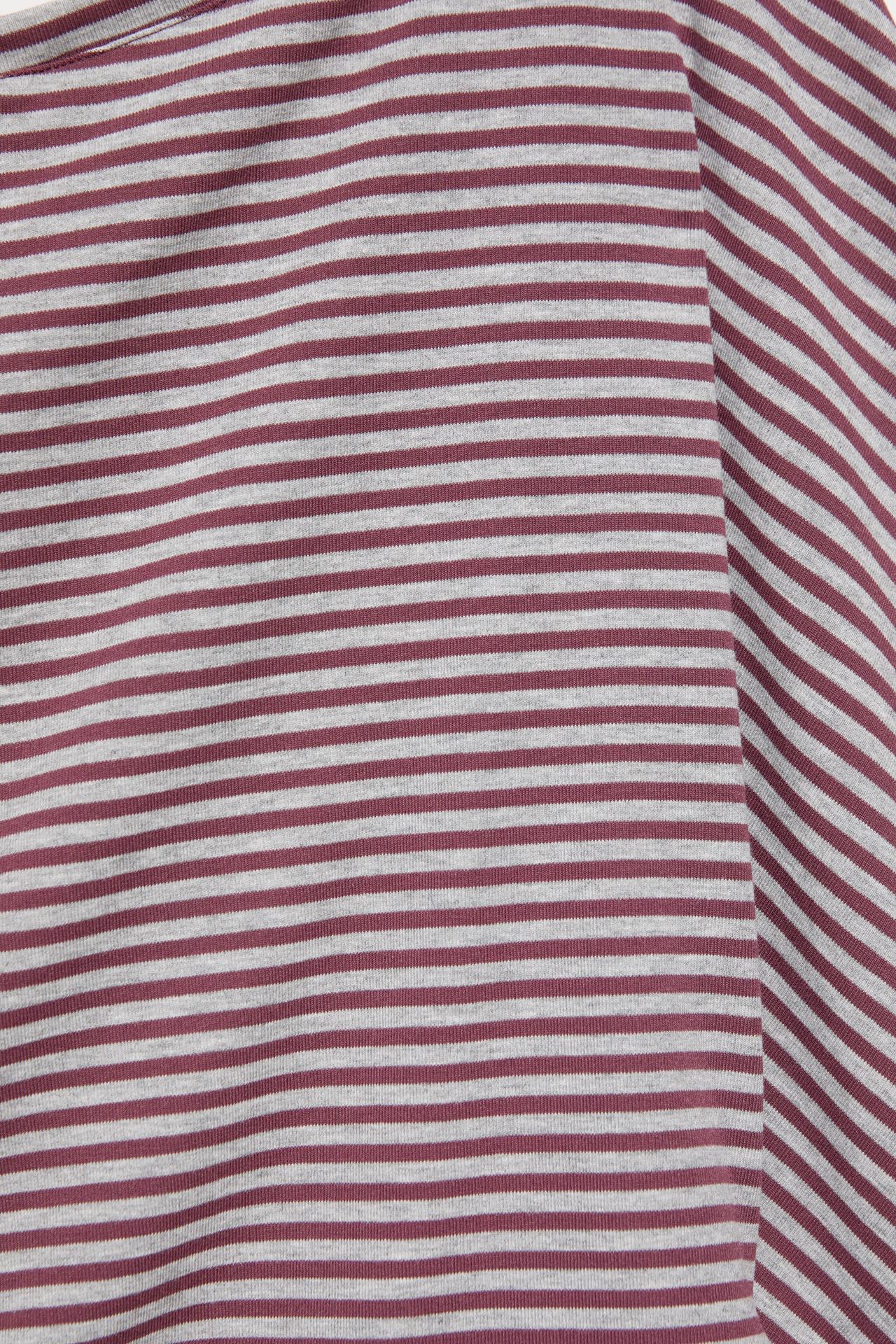 Asymmetric long sleeve top — Striped