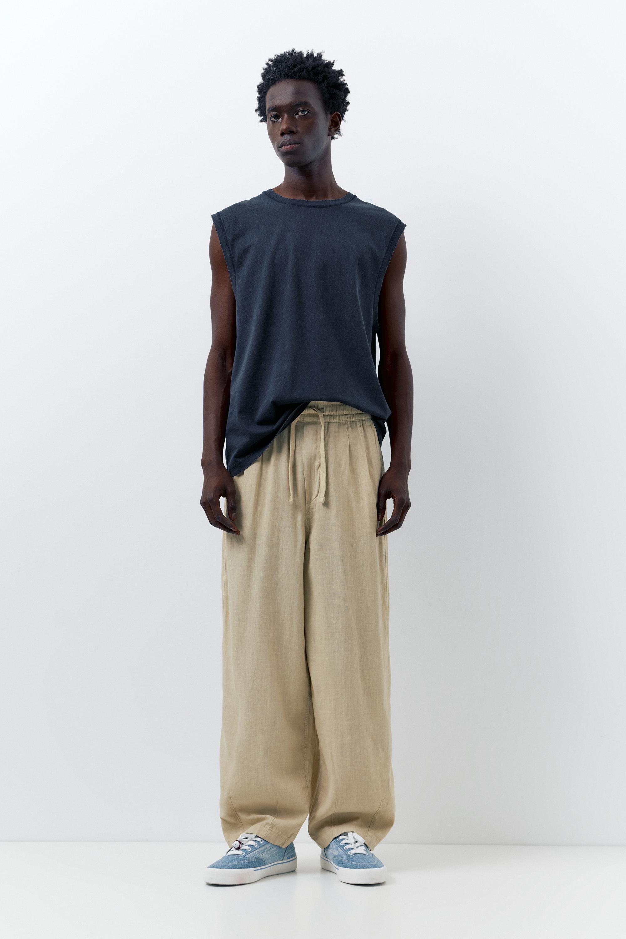 Ketenli jogger pantolon - Görsel 10