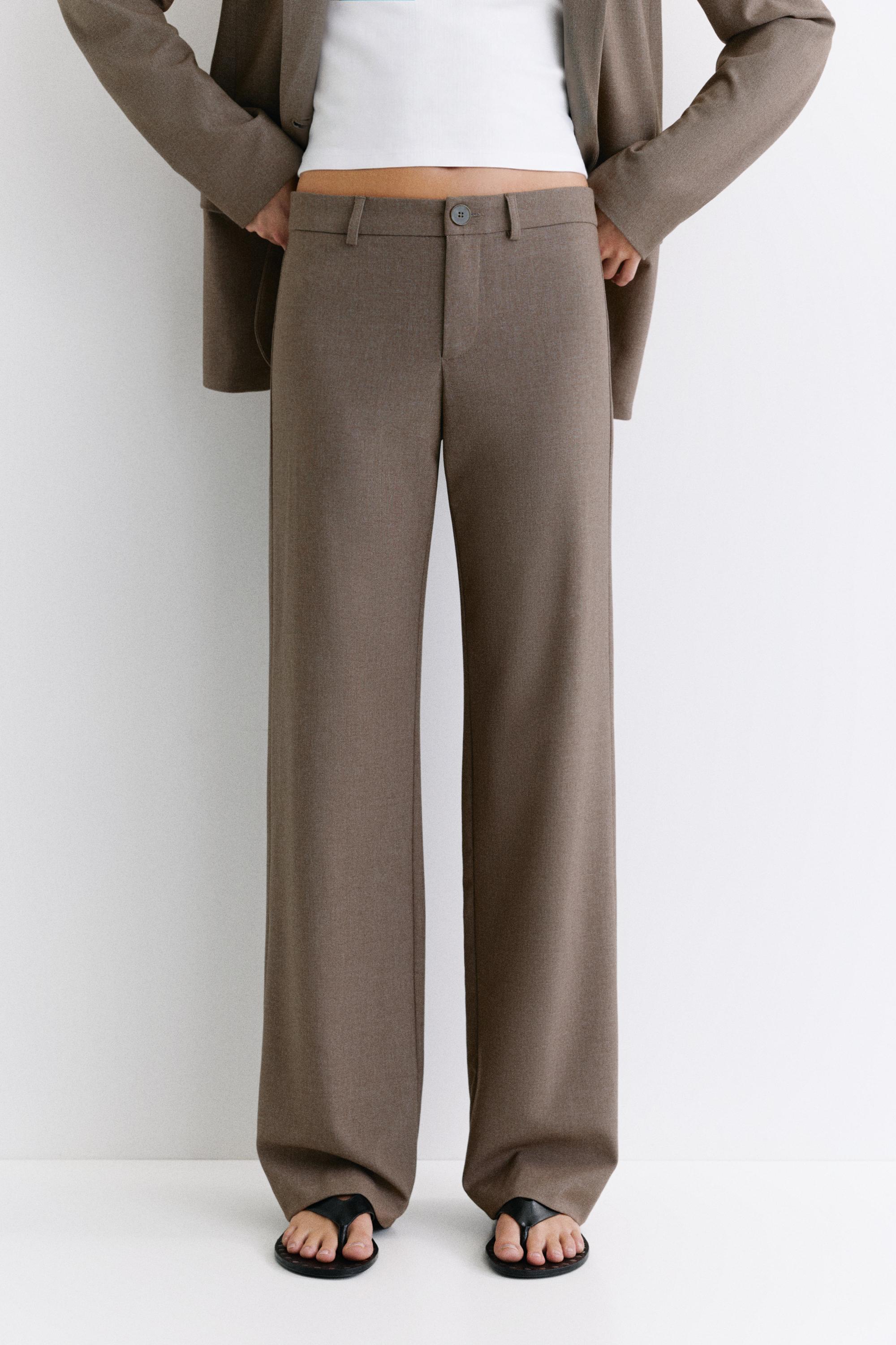 Straight-leg smart trousers — Mole brown