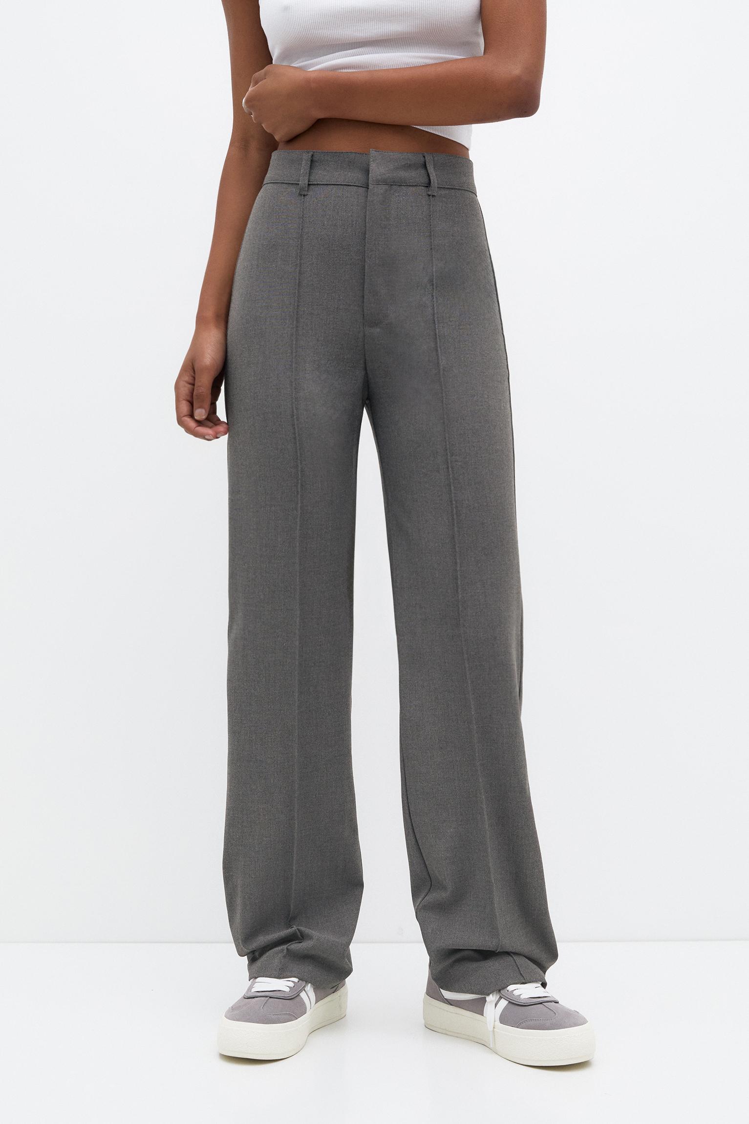 Smart trousers with seam detail — Grey