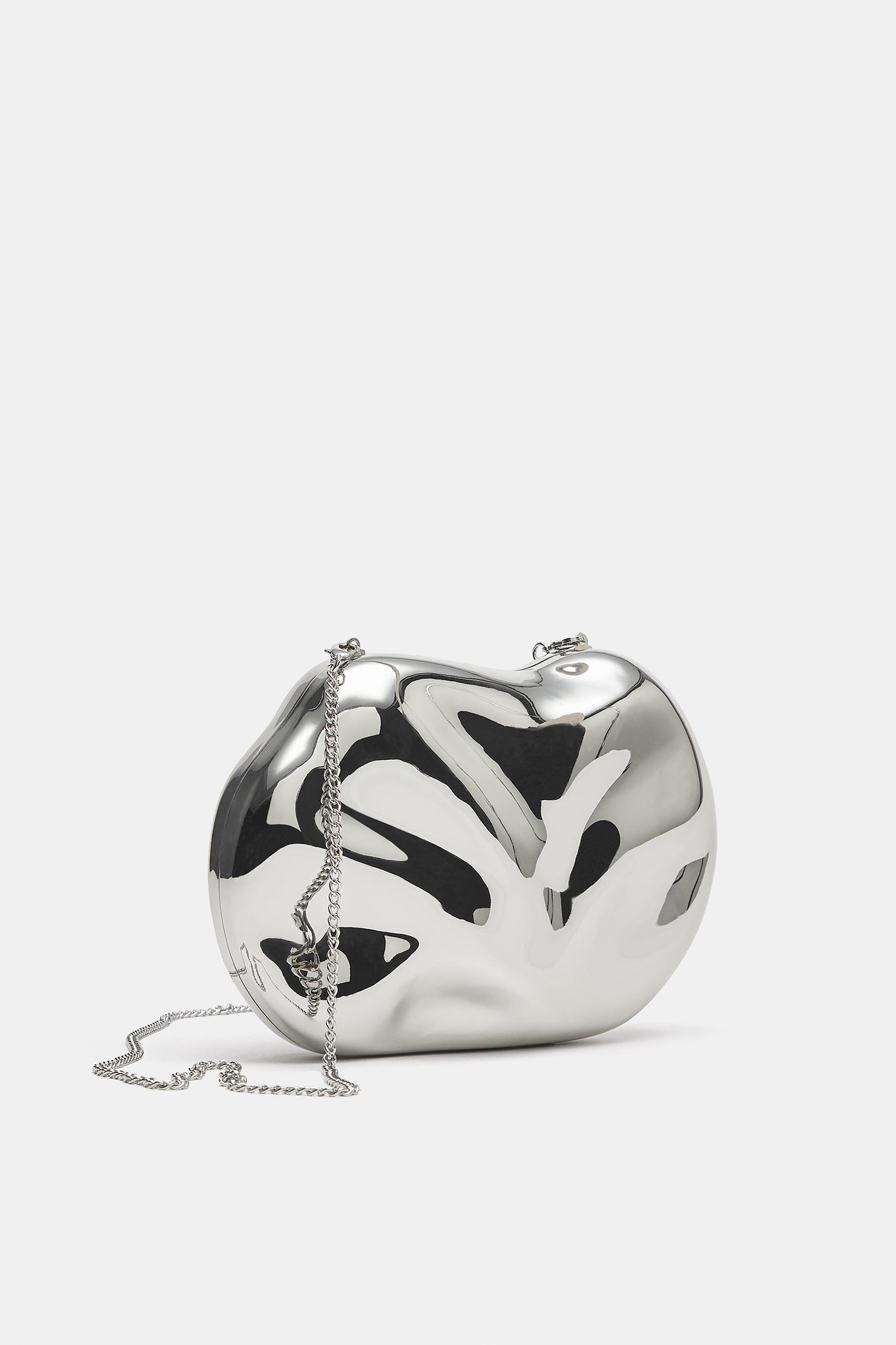 Metalik clutch çanta - Görsel 26