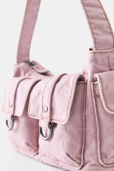 Multi-pocket shoulder bag — Pink 4