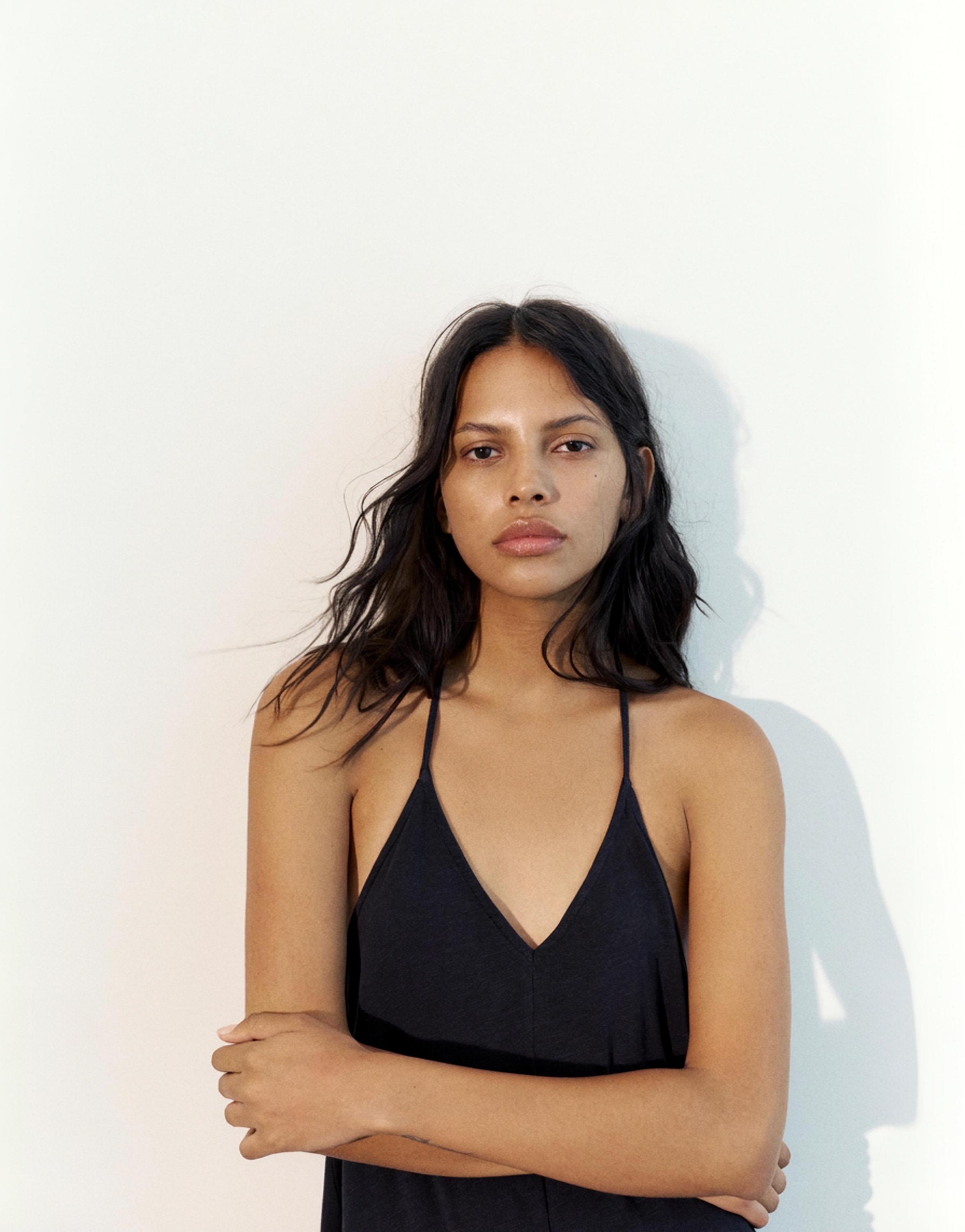Strappy back midi dress — Anthracite grey