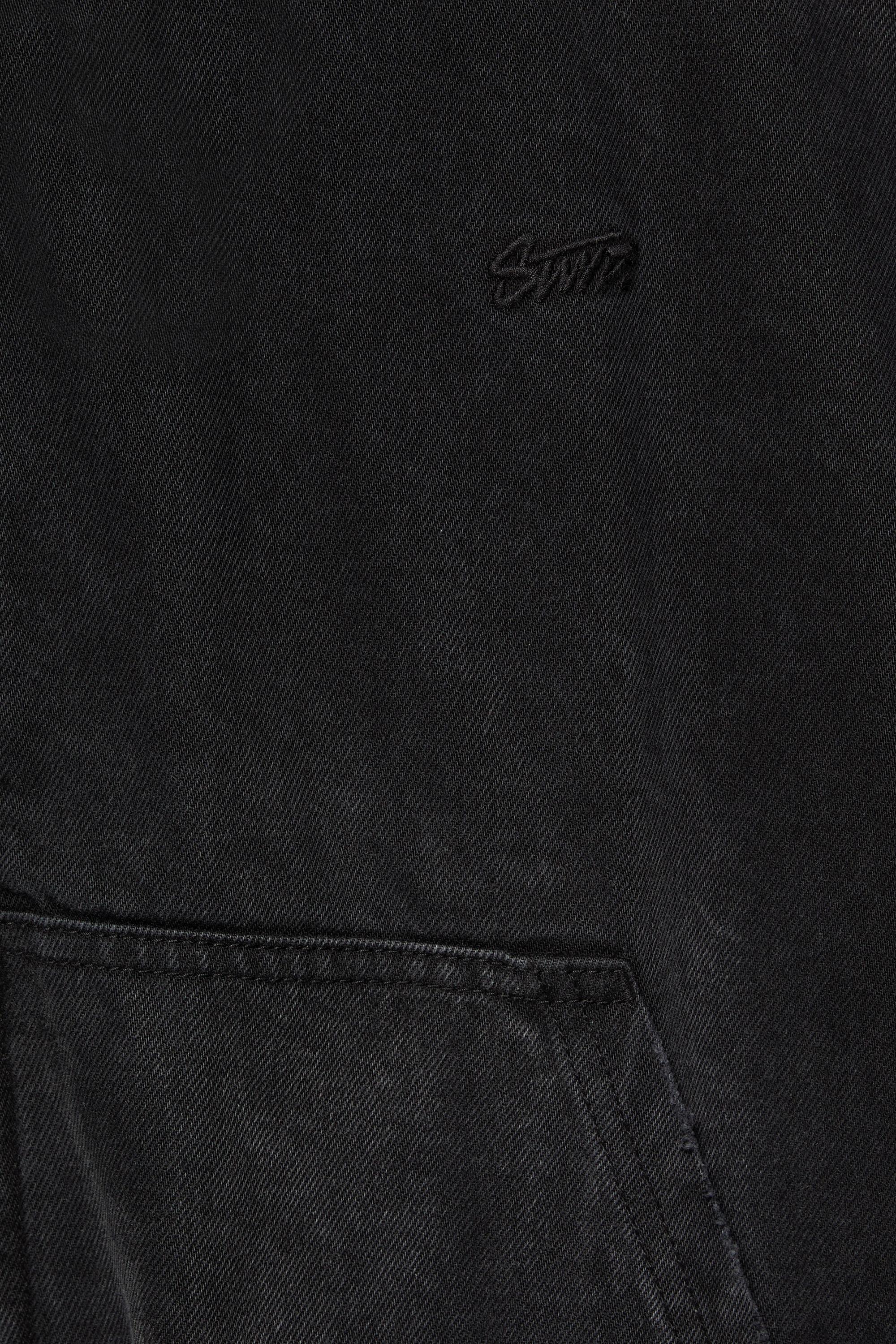 STWD zip-up hooded jacket — Faded black