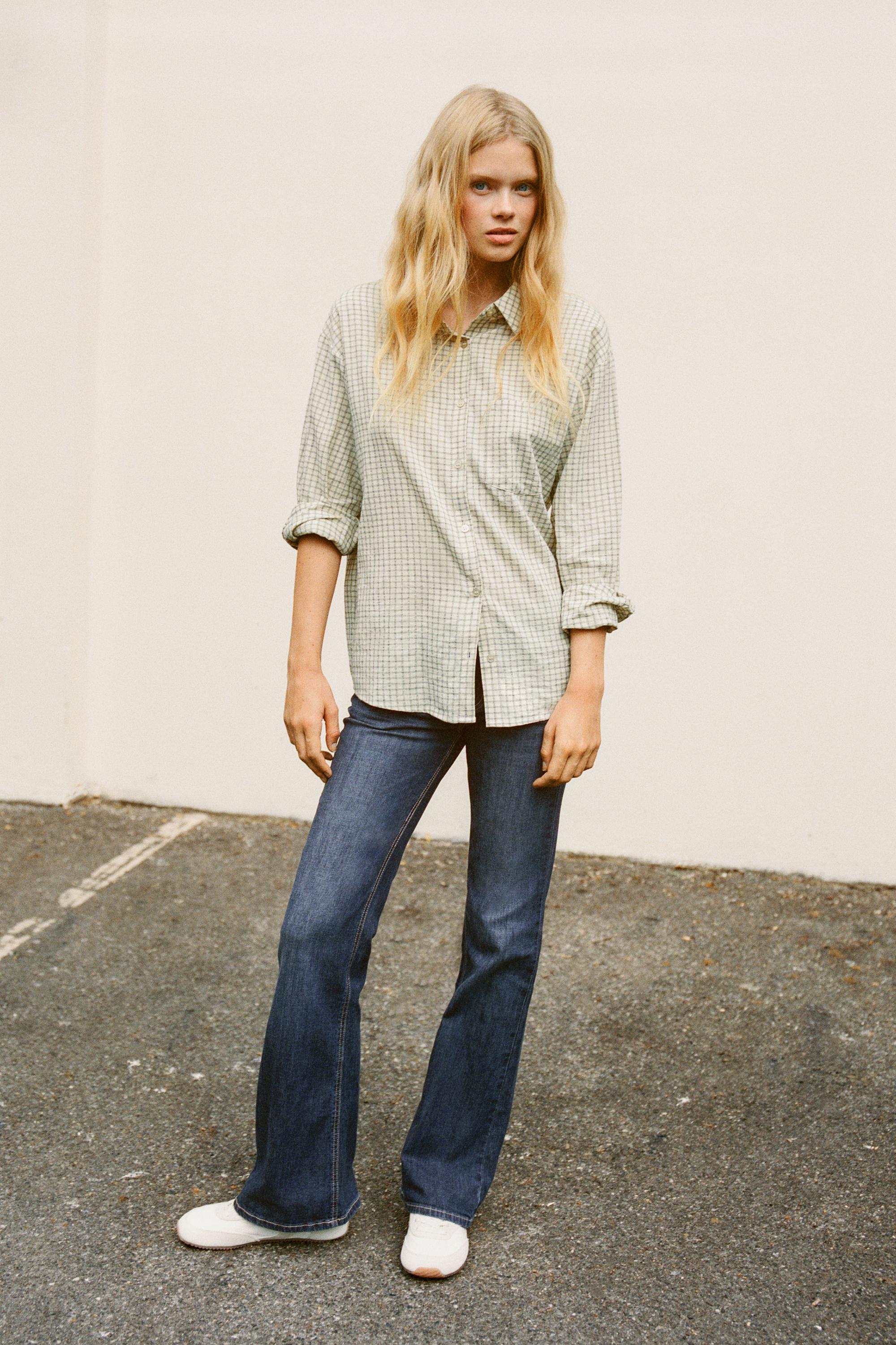 Check shirt with pocket — Vanilla