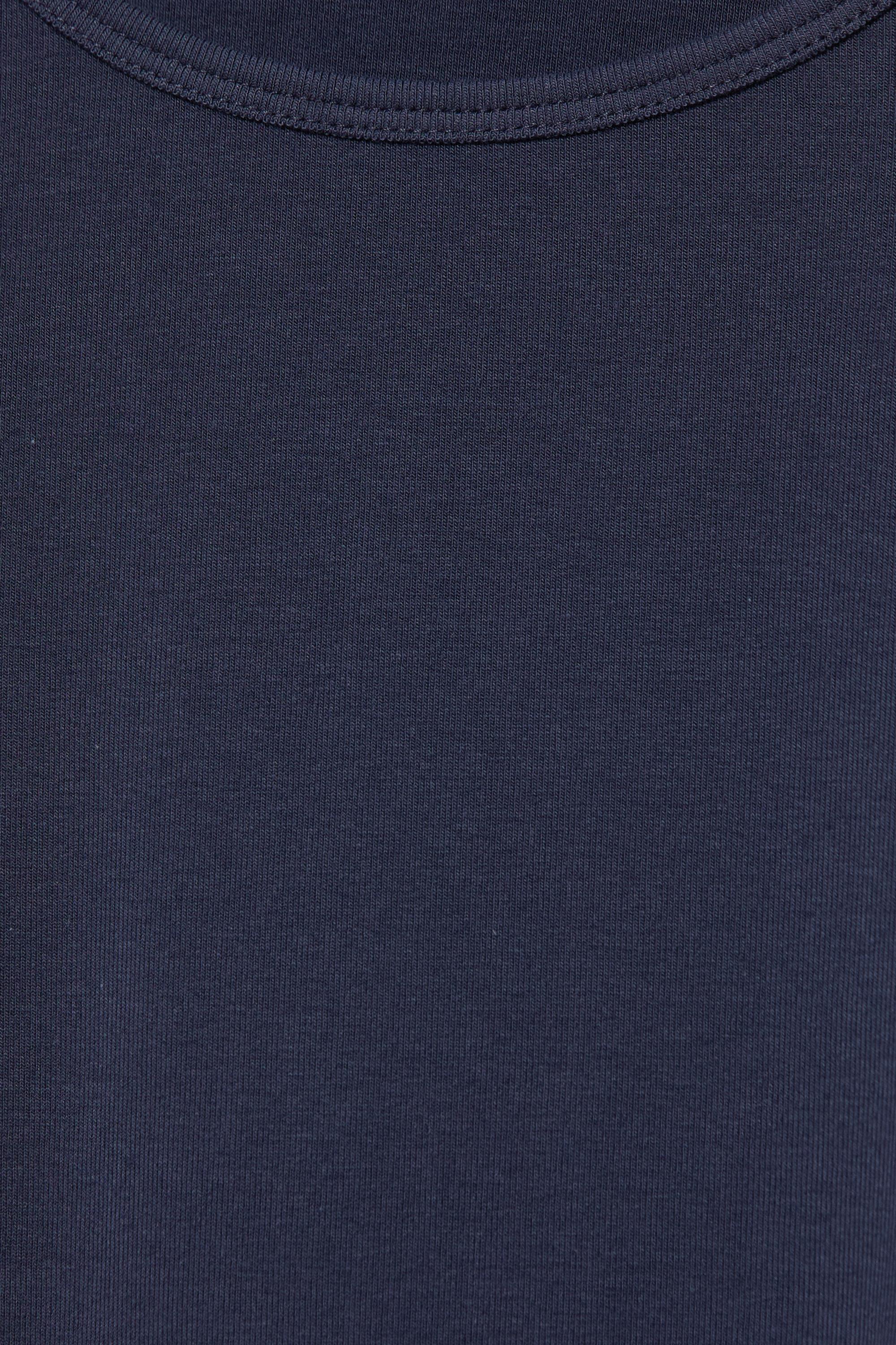 Fitted long sleeve T-shirt — Navy