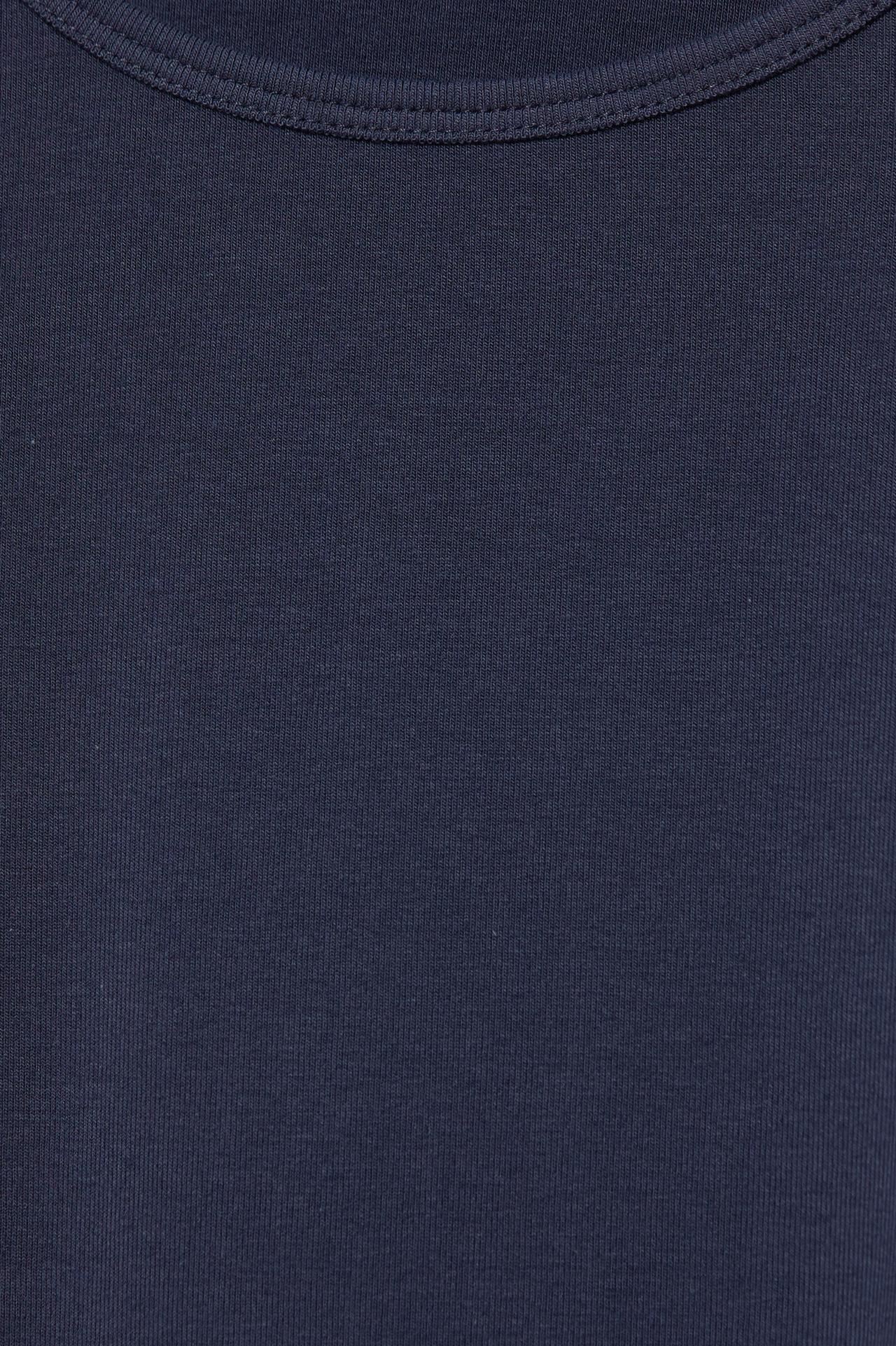 Fitted long sleeve T-shirt — Navy