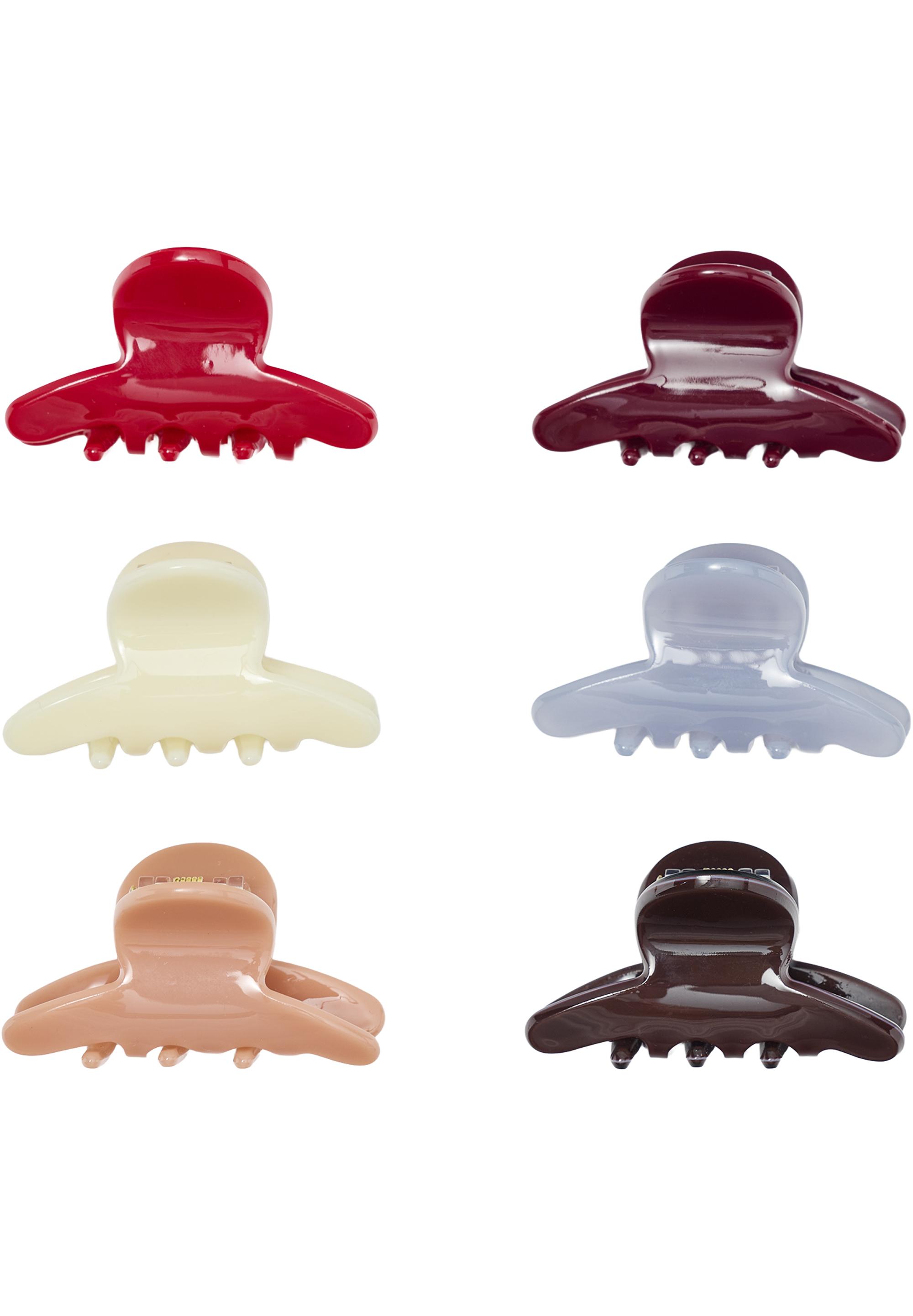 Pack of 6 mini clips — Brown