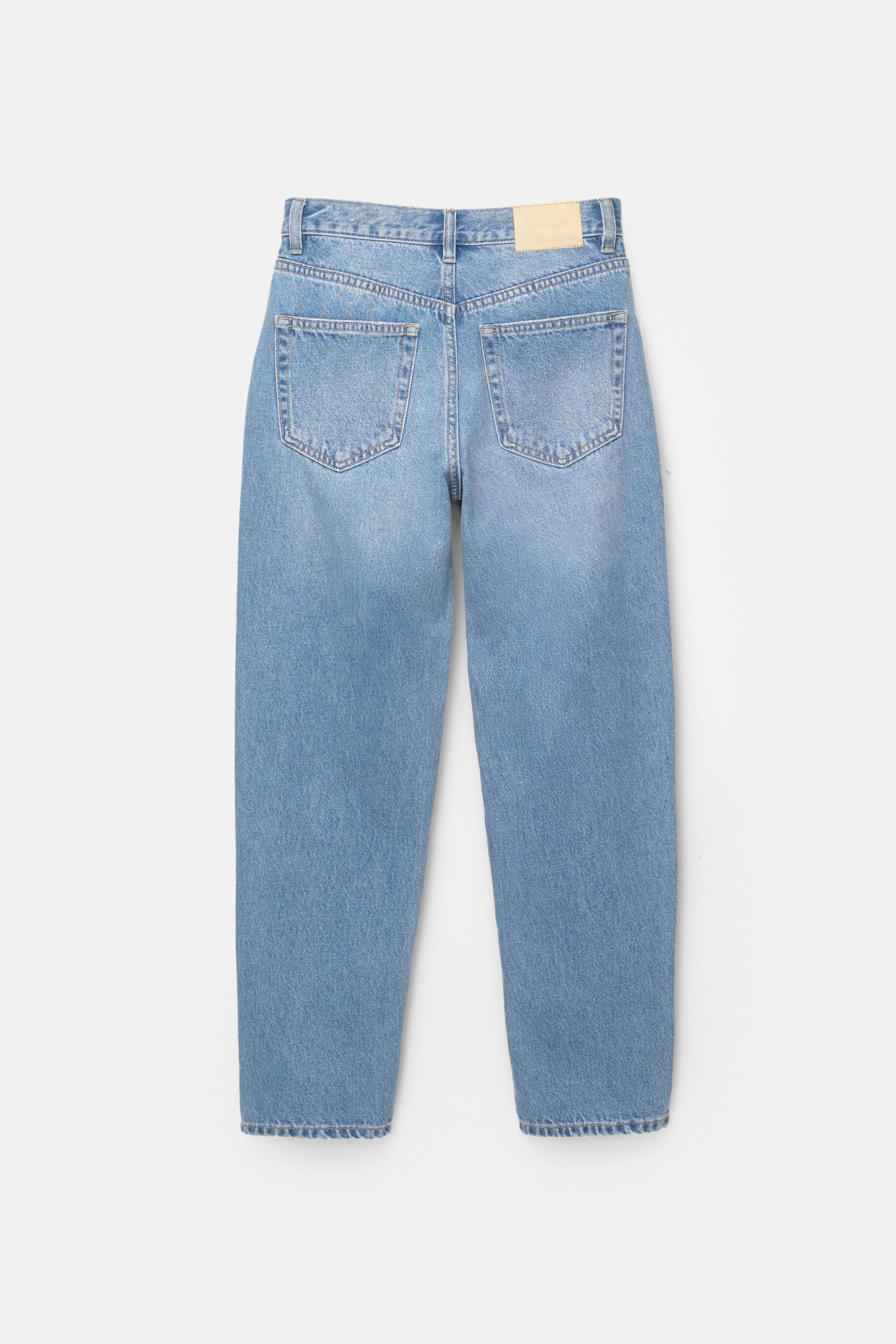 High-waist mom jeans — Medium blue