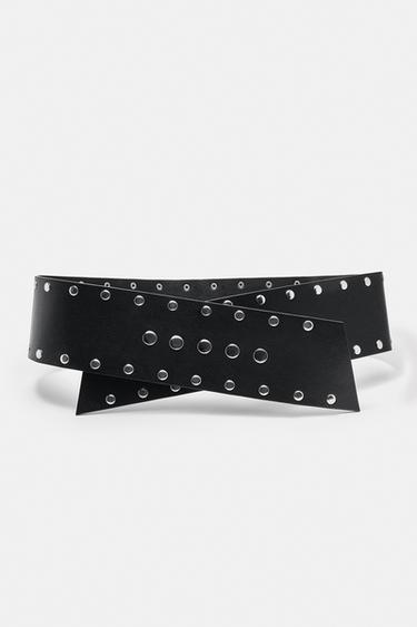Studded cummerbund belt — Black 1