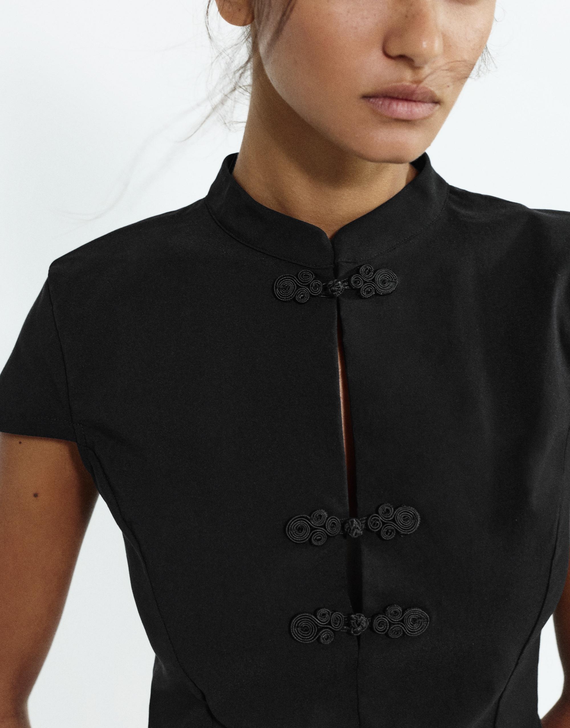 Knot detail top — Black