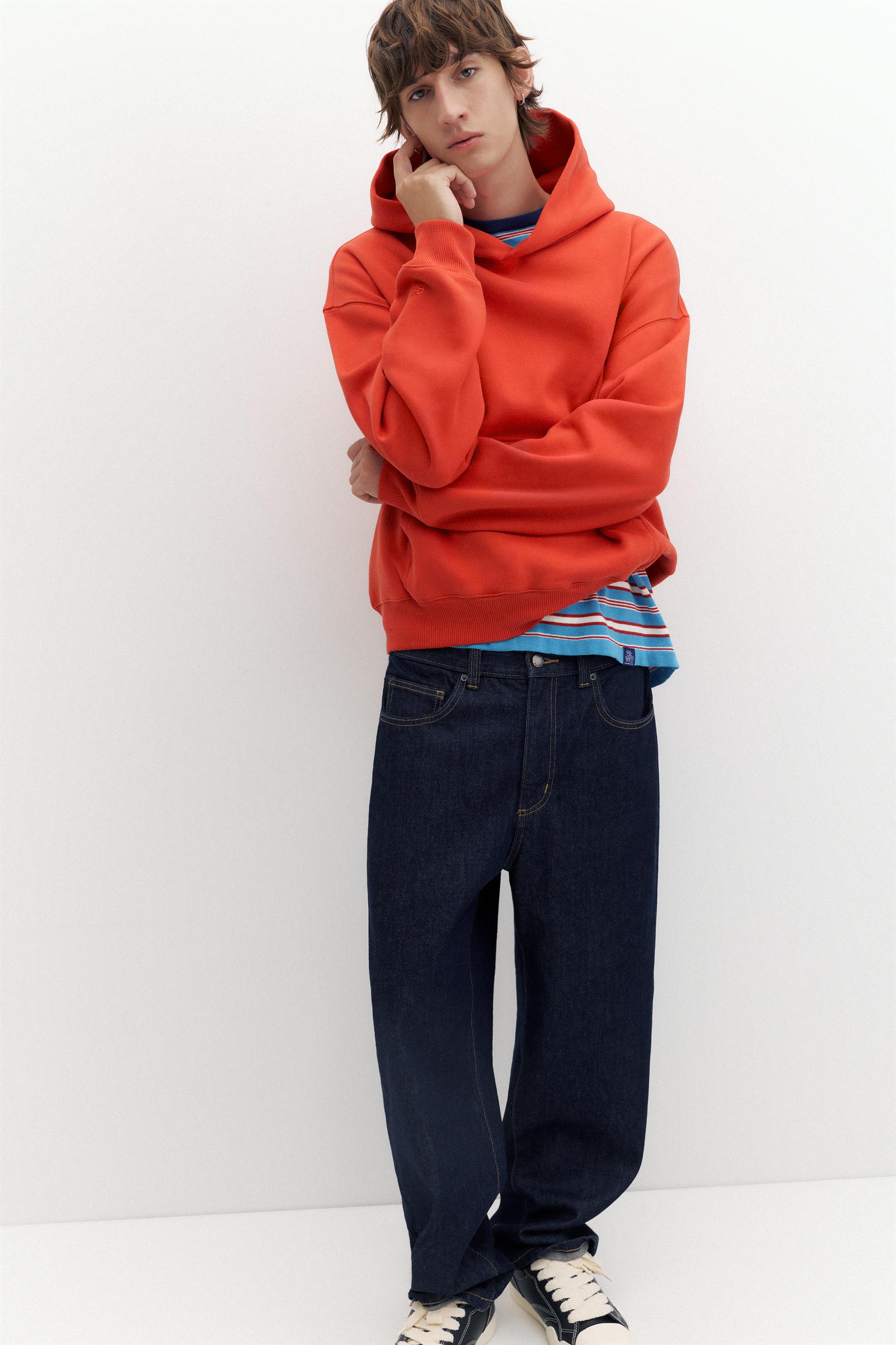 STWD boxy-fit logo hoodie — Red