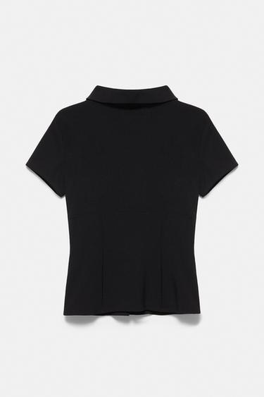 Short sleeve cut-out top — Black 5