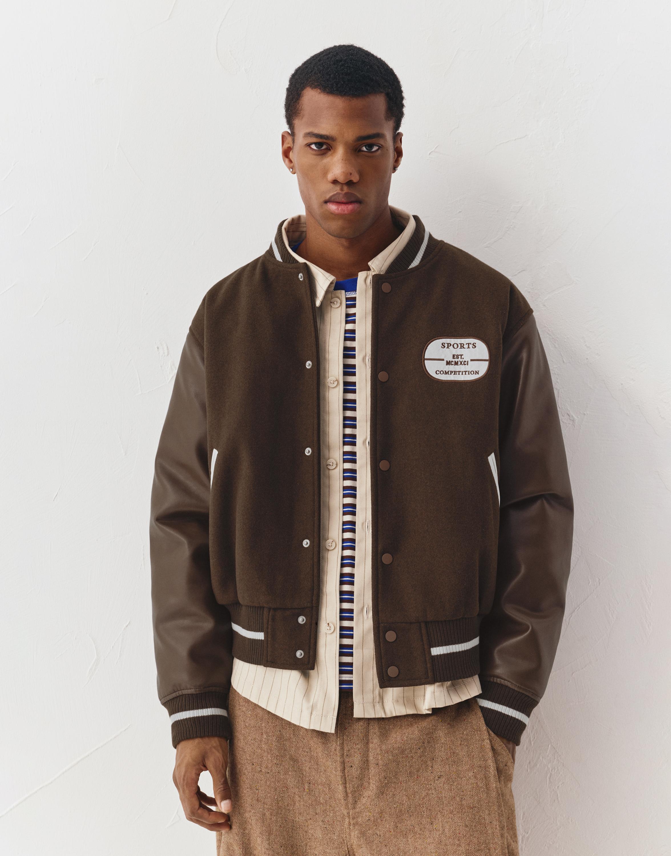 Kahverengi bomber ceket - Görsel 11