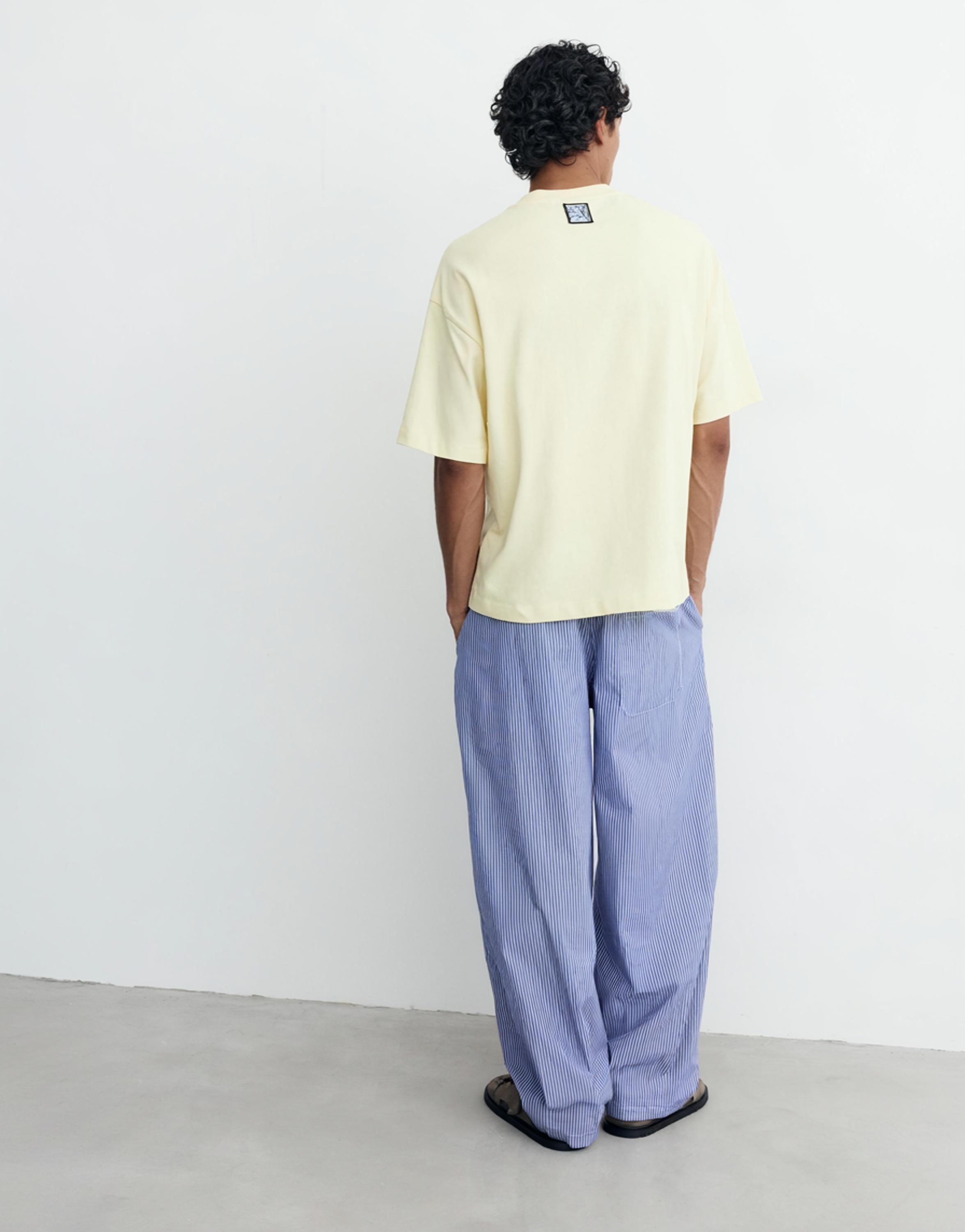 İşlemeli oversize tişört - Görsel 7
