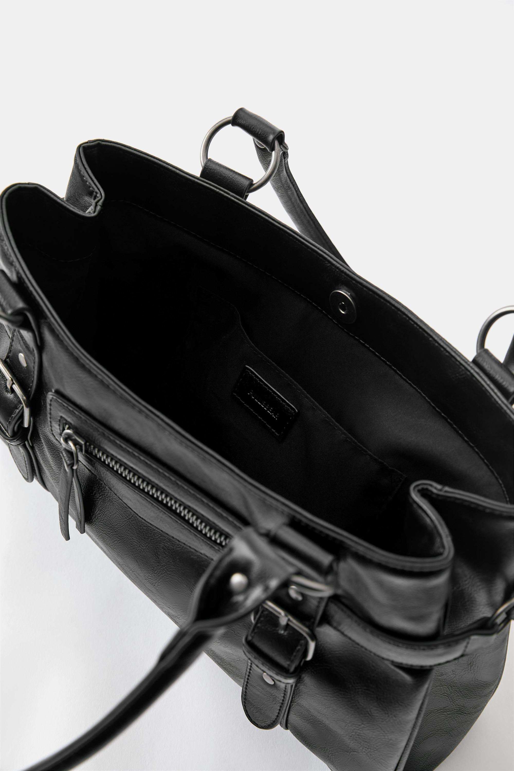 Buckled shopper bag — Black