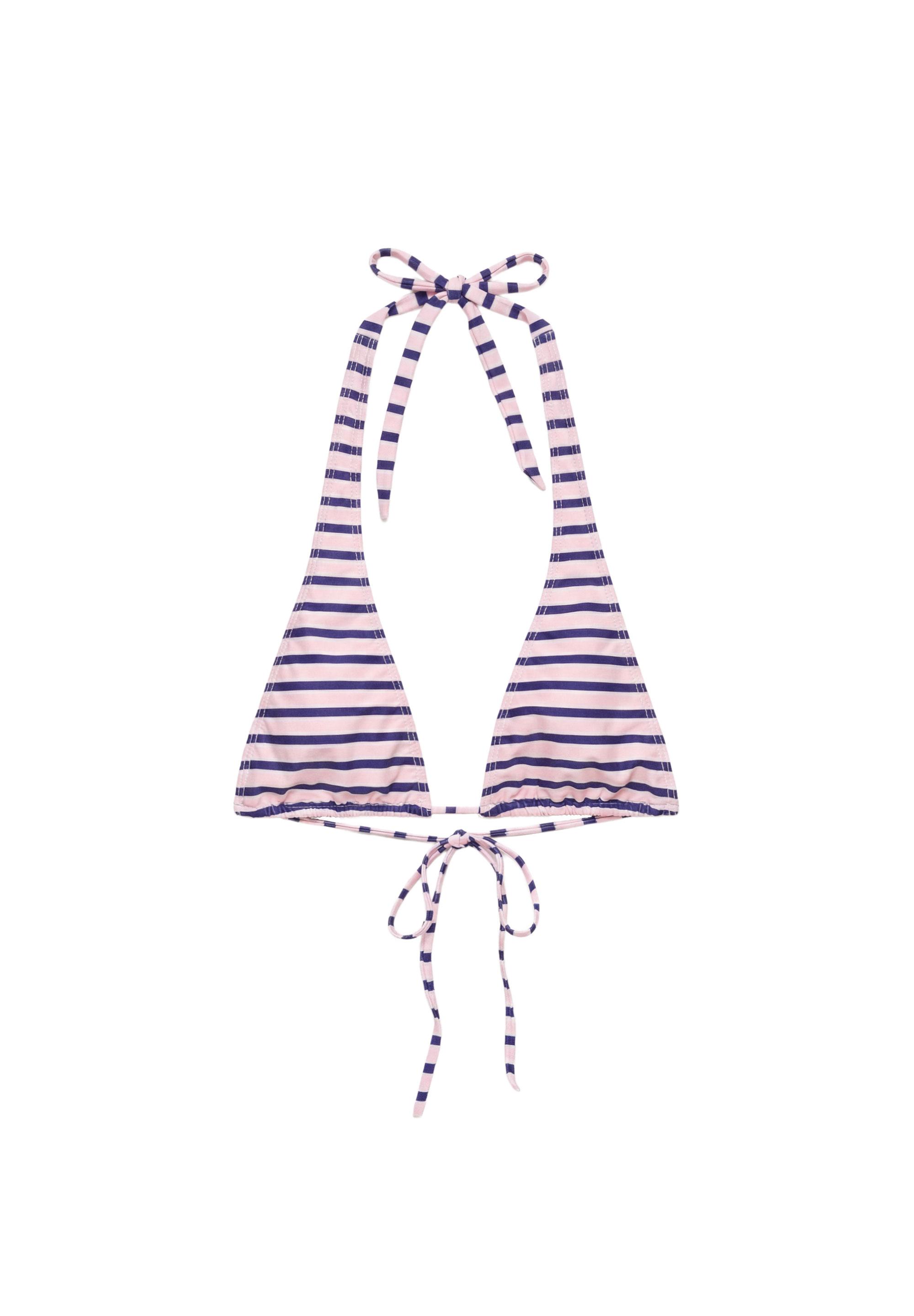 Multi-way striped bikini top — Pink