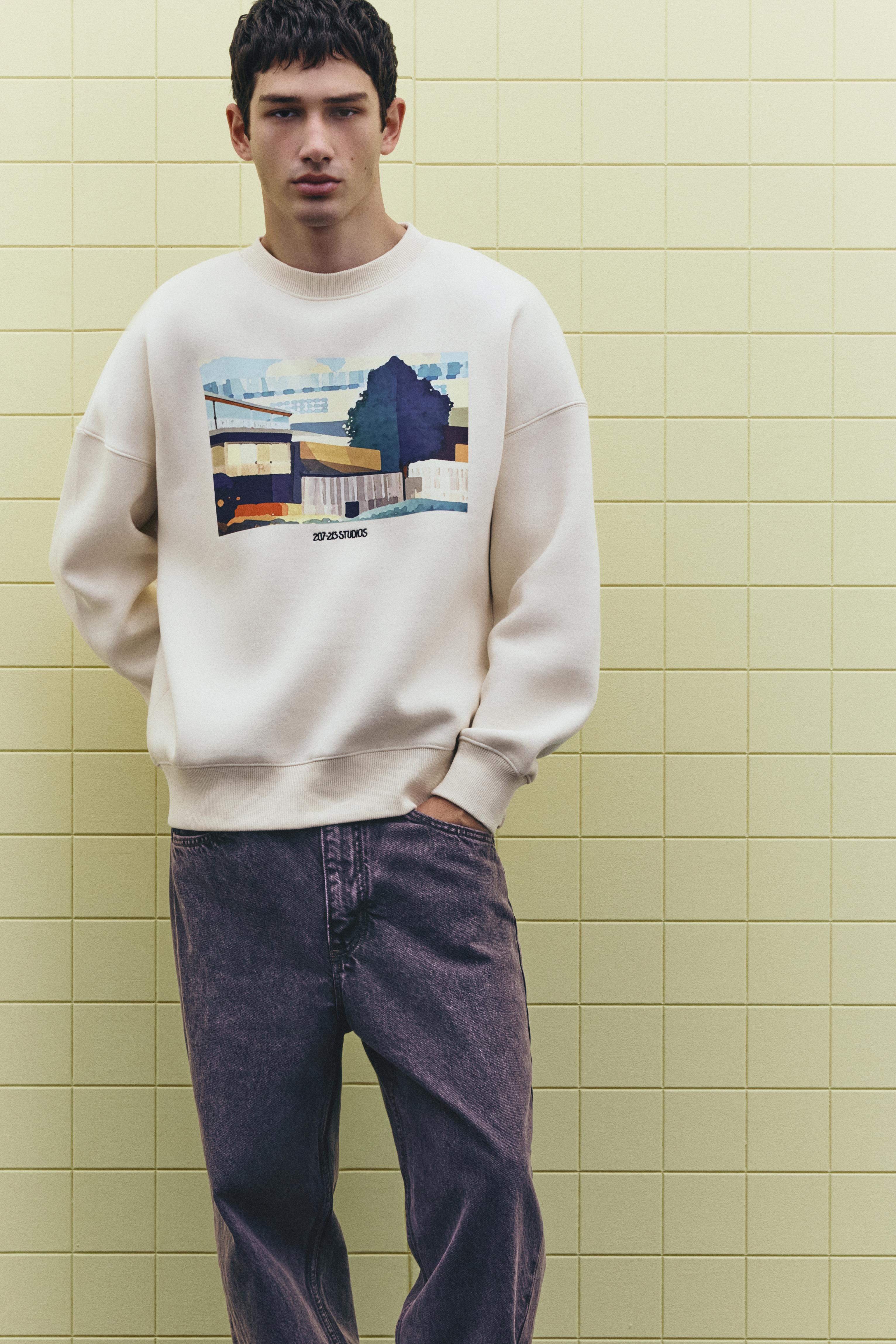 Sweatshirt with embroidered graphic slogan — Off white