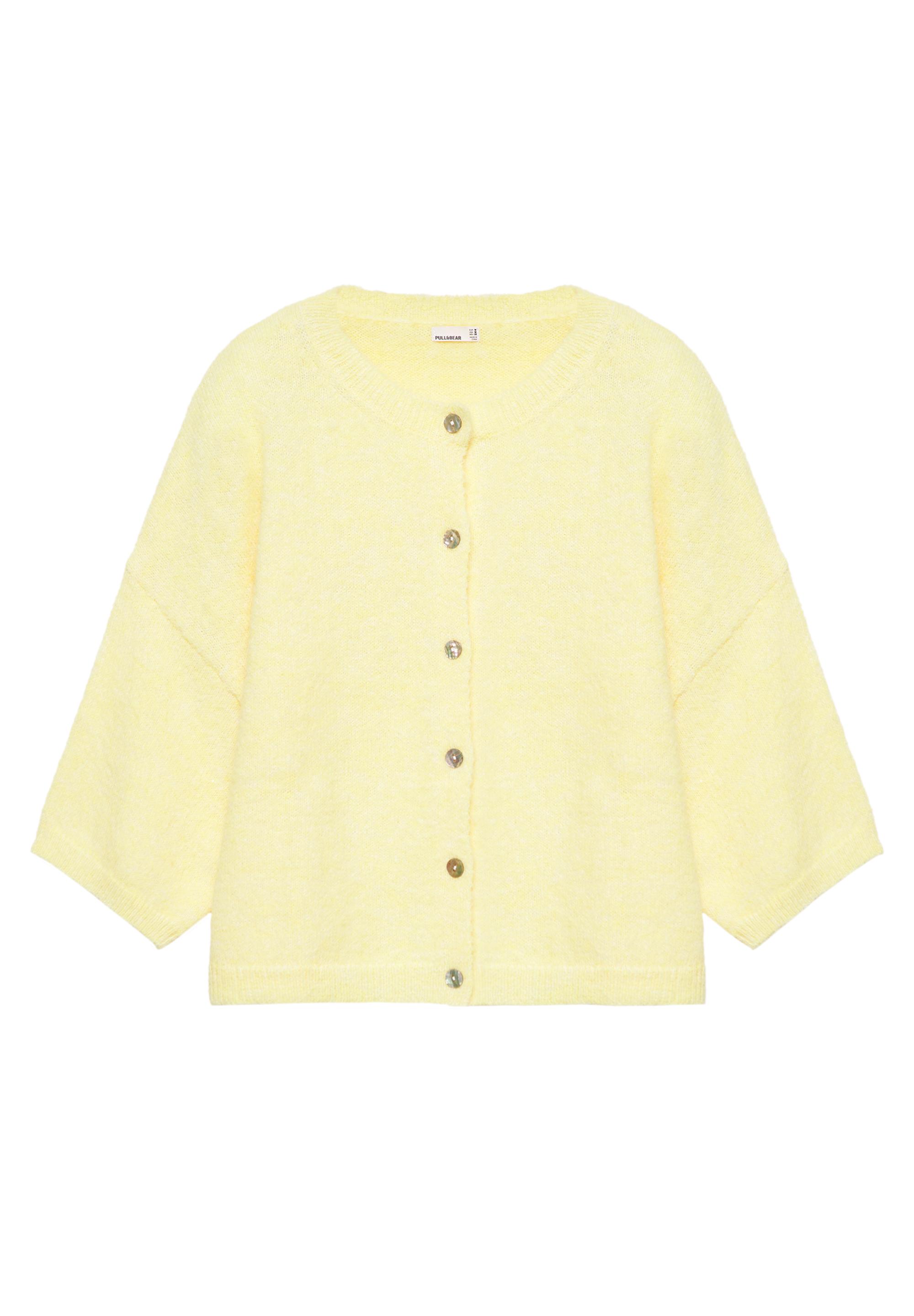 Short sleeve cardigan — Yellow