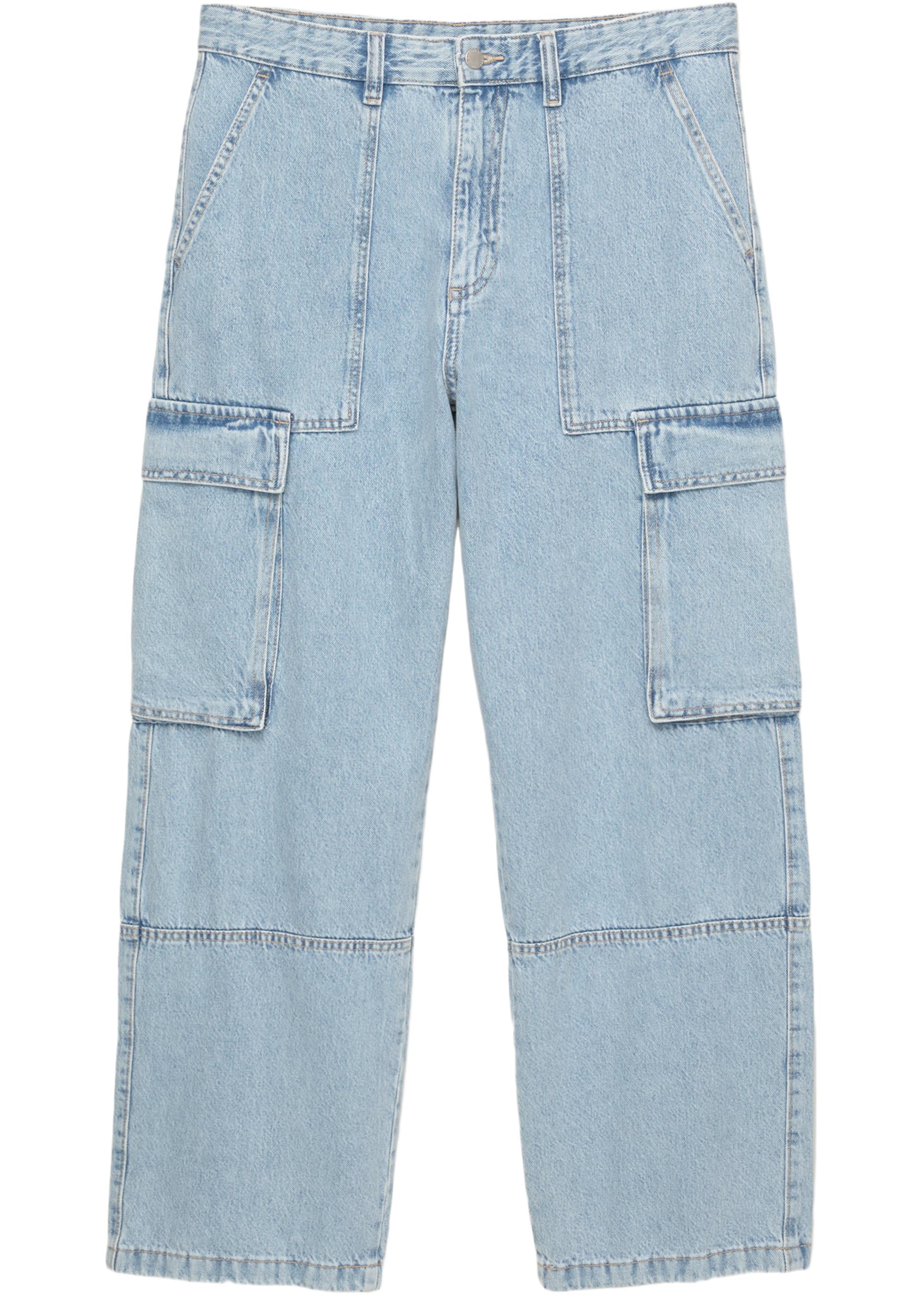 Baggy cargo jeans — Medium blue