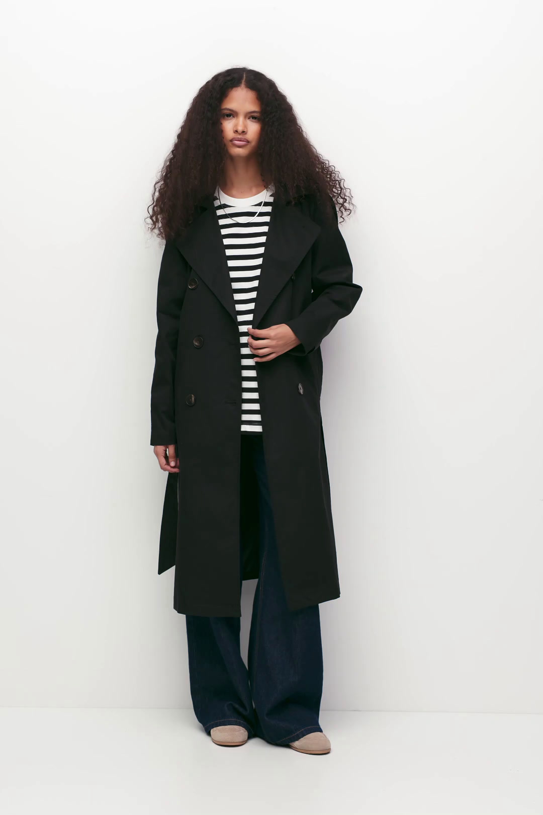 Belted trench coat PULL&BEAR