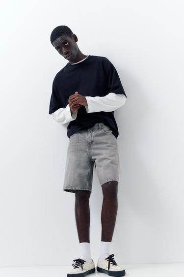 Standard denim Bermuda shorts — Dark grey 1