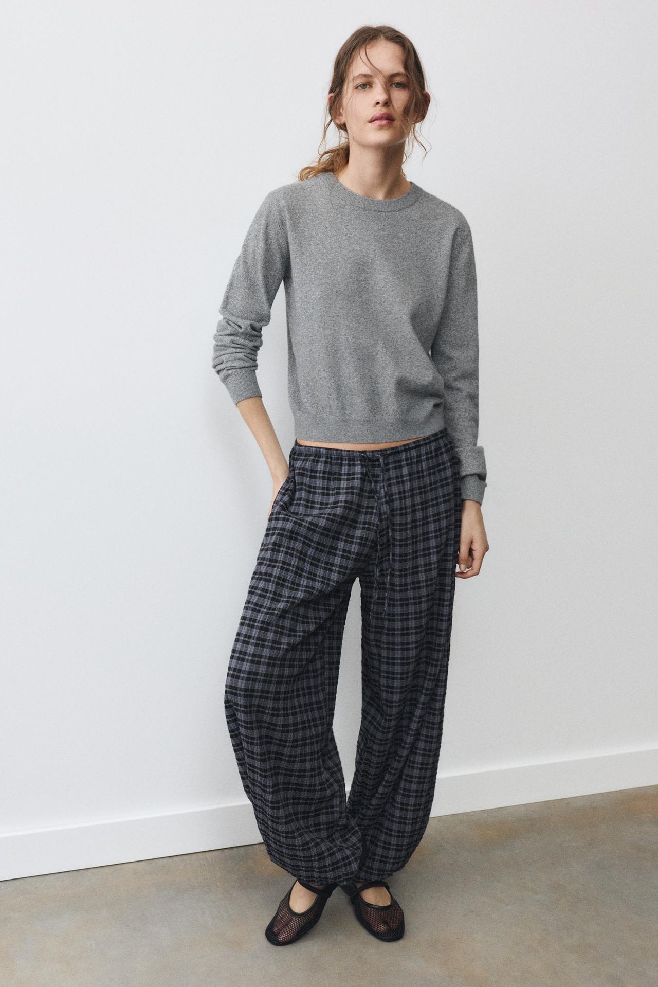 Basic soft knit jumper — Grey marl