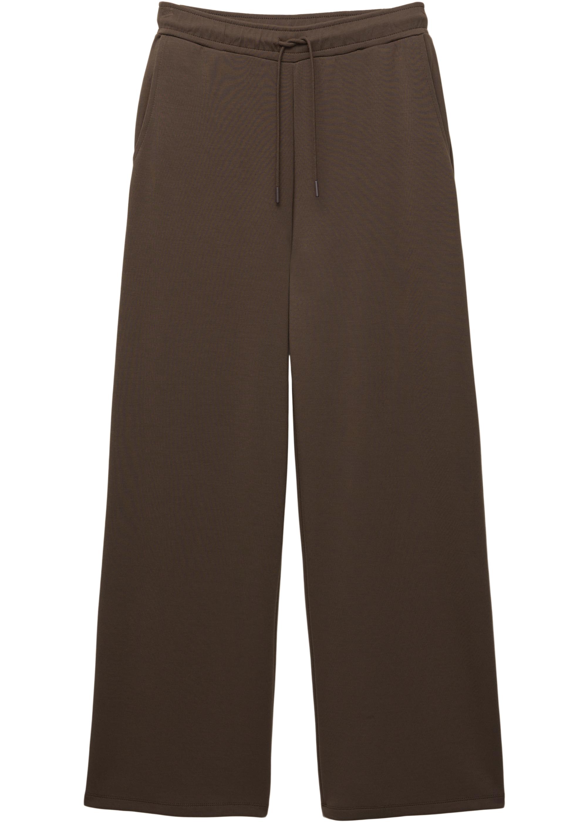 Soft-touch wide-leg trousers — Brown