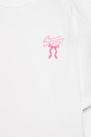 STWD bow T-shirt — Ecru 3