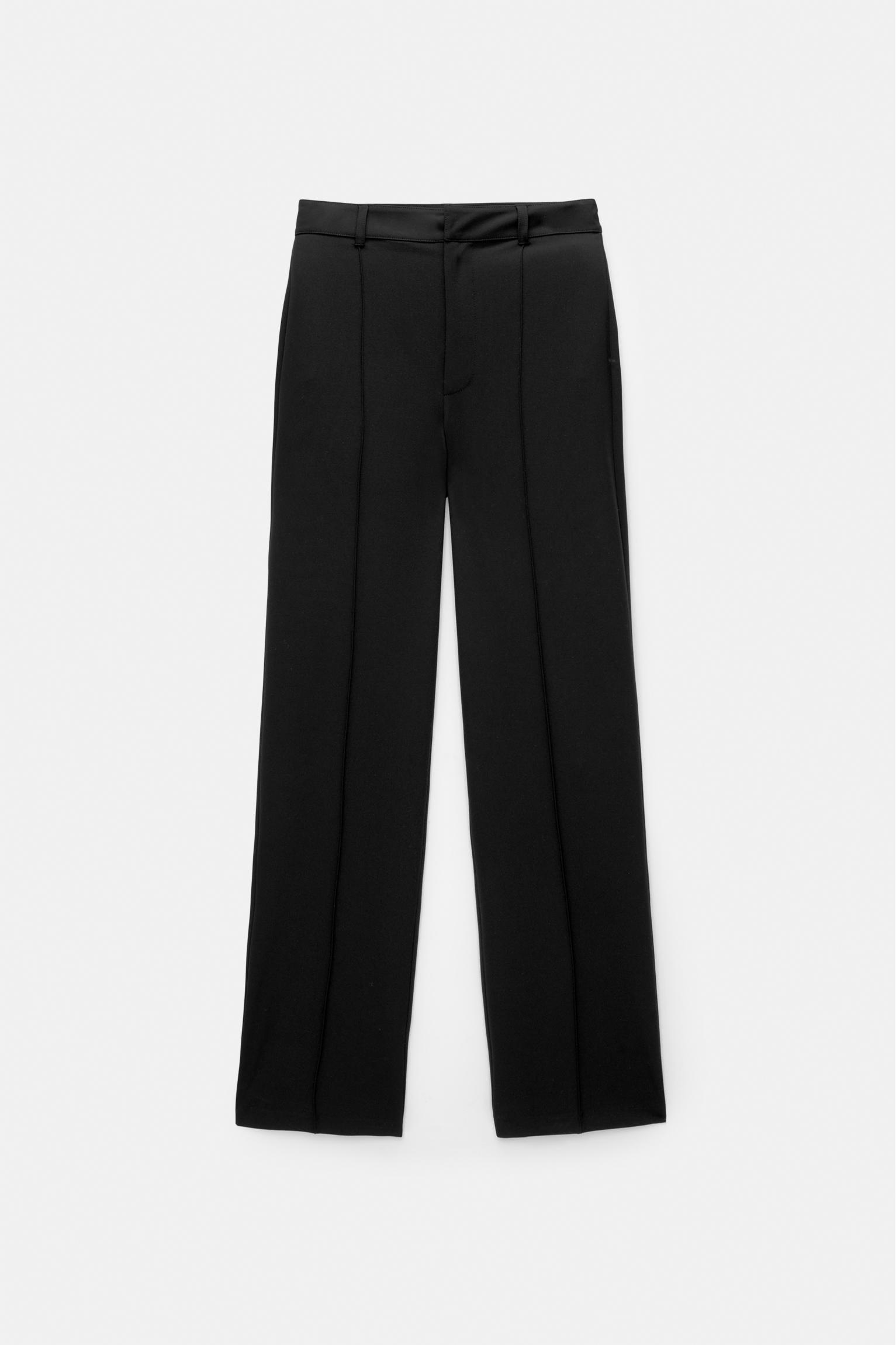 Smart trousers with seam detail — Black