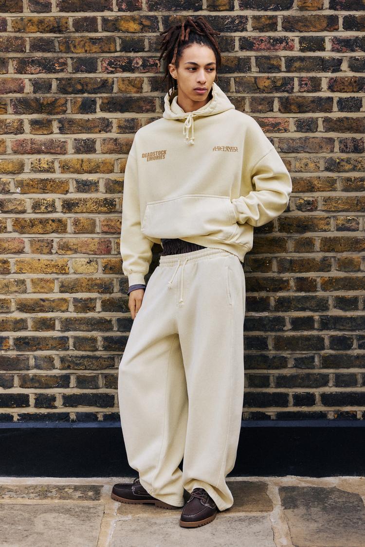 STWD boxy hood sweatshirt — Butter