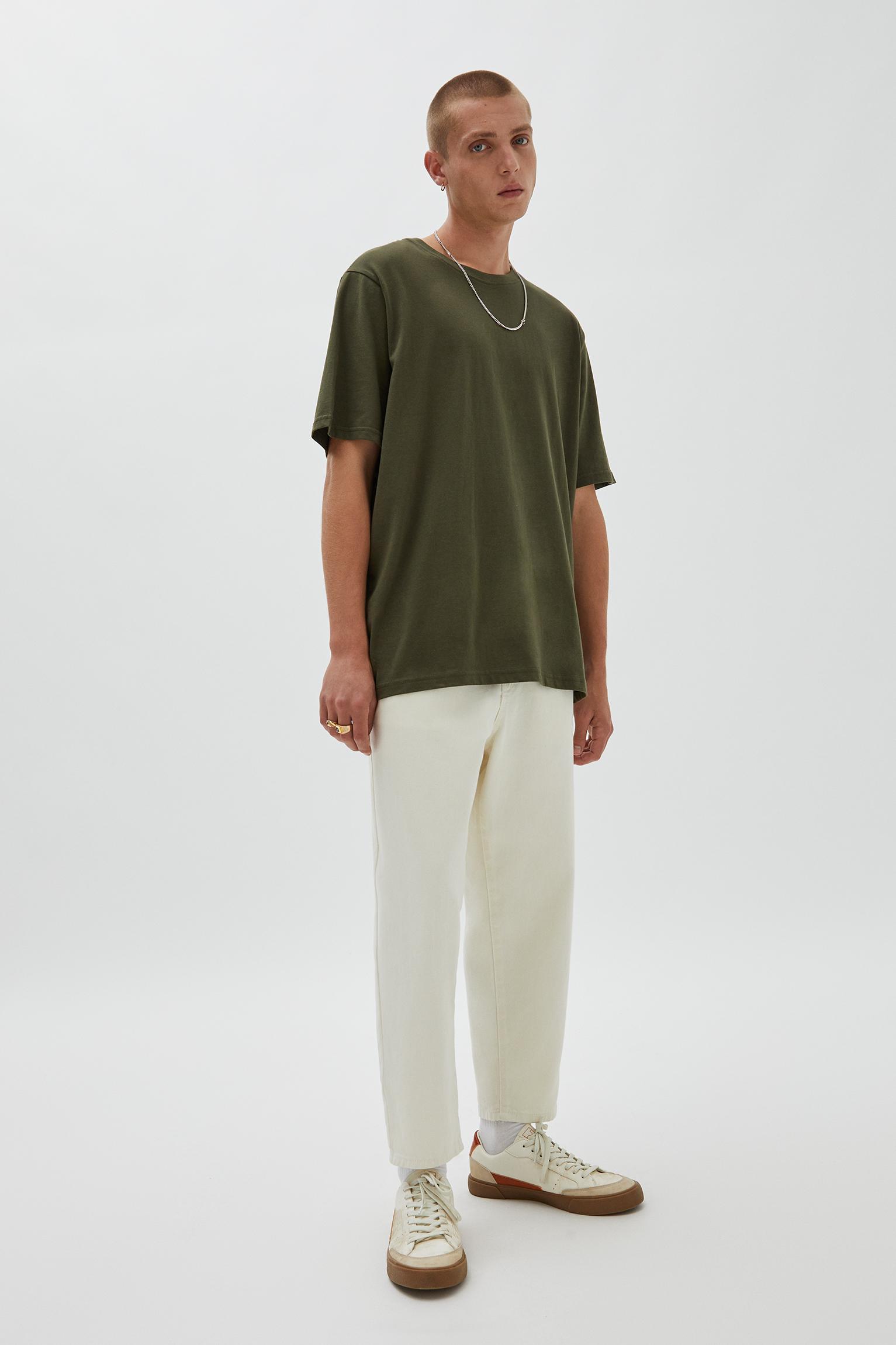 Basic kısa kollu pamuklu tişört - Görsel 70