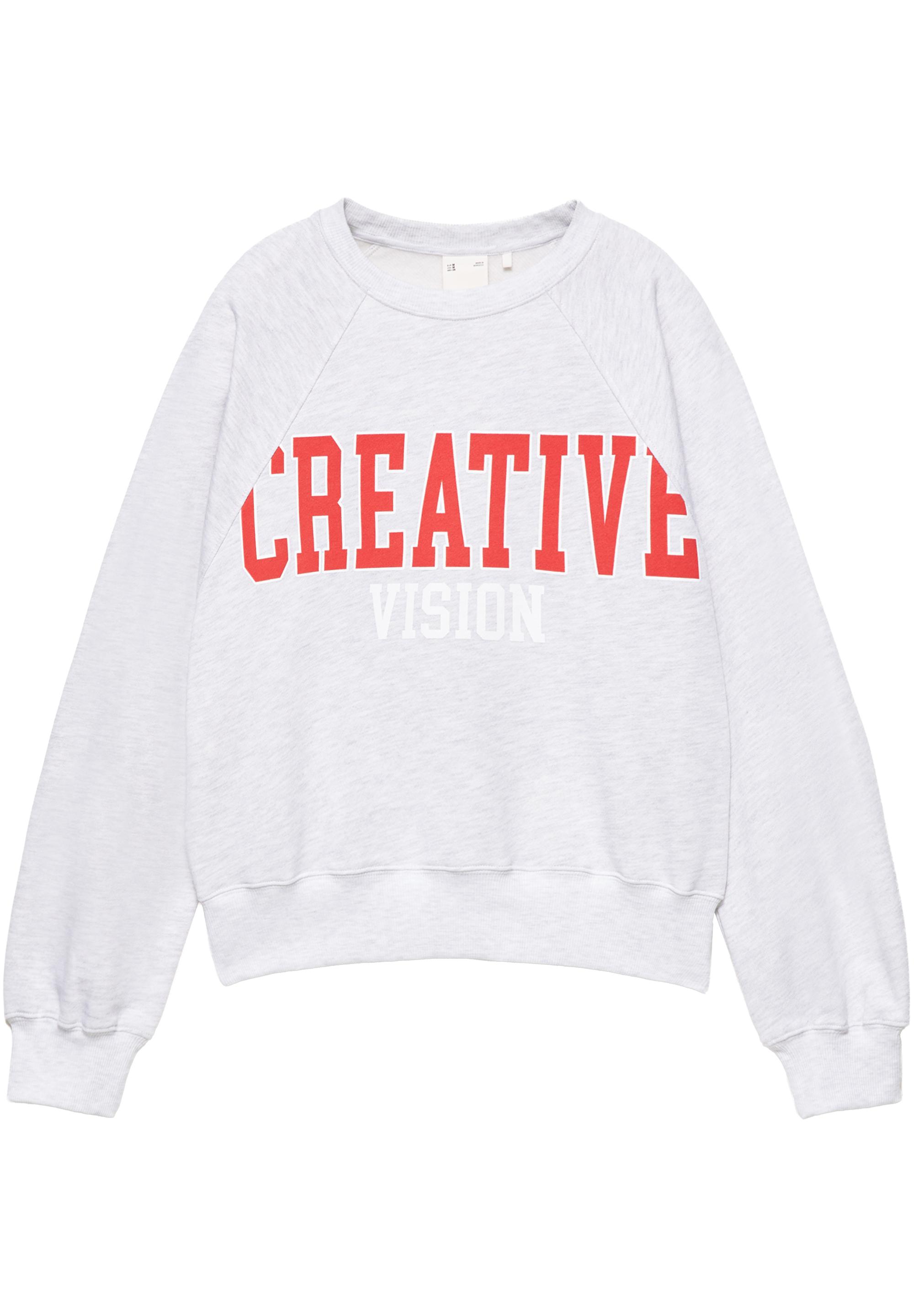 Creative graphic sweatshirt — Grey marl