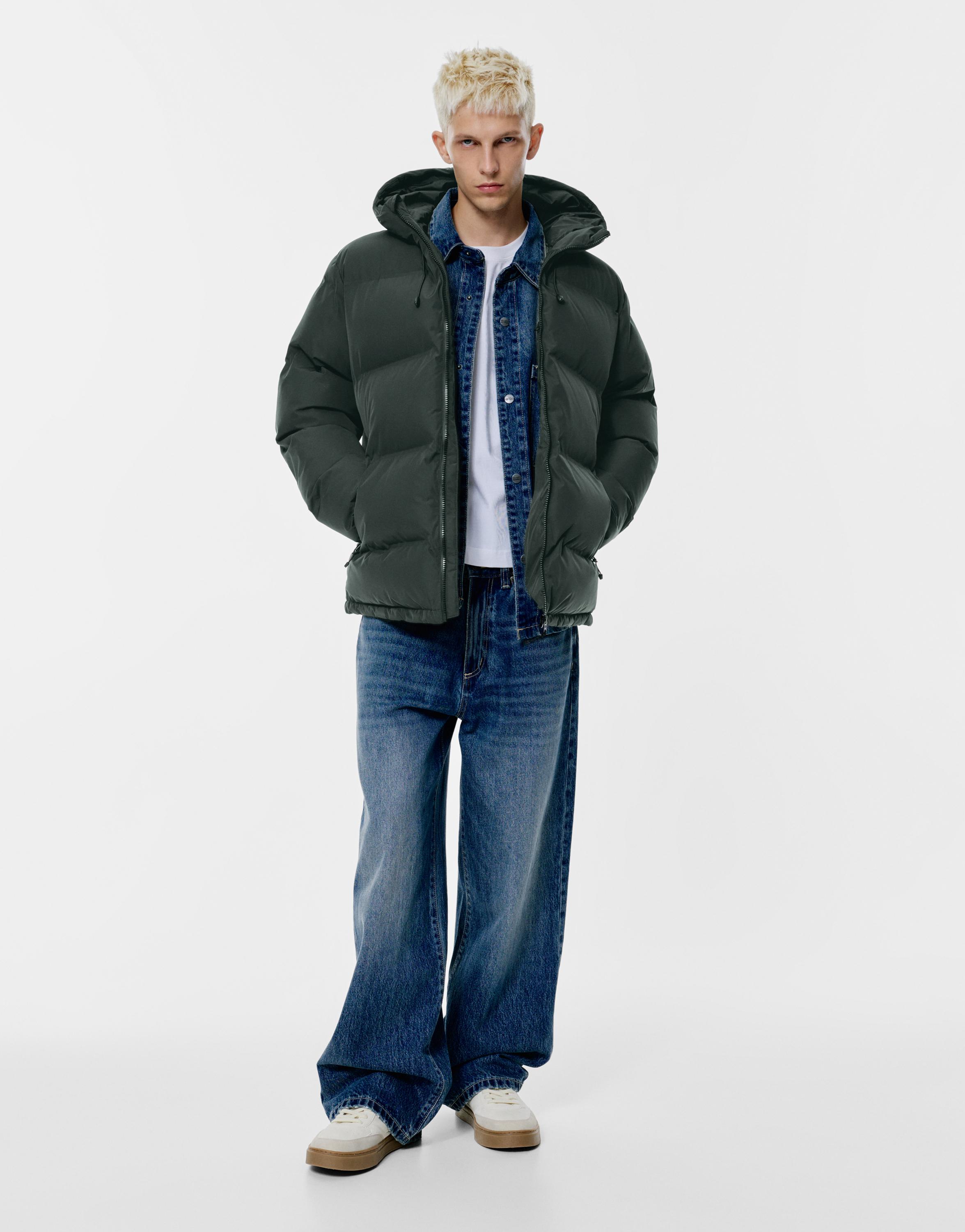 Kapüşonlu, ısıyla mühürlenmiş şişme ceket - Görsel 57