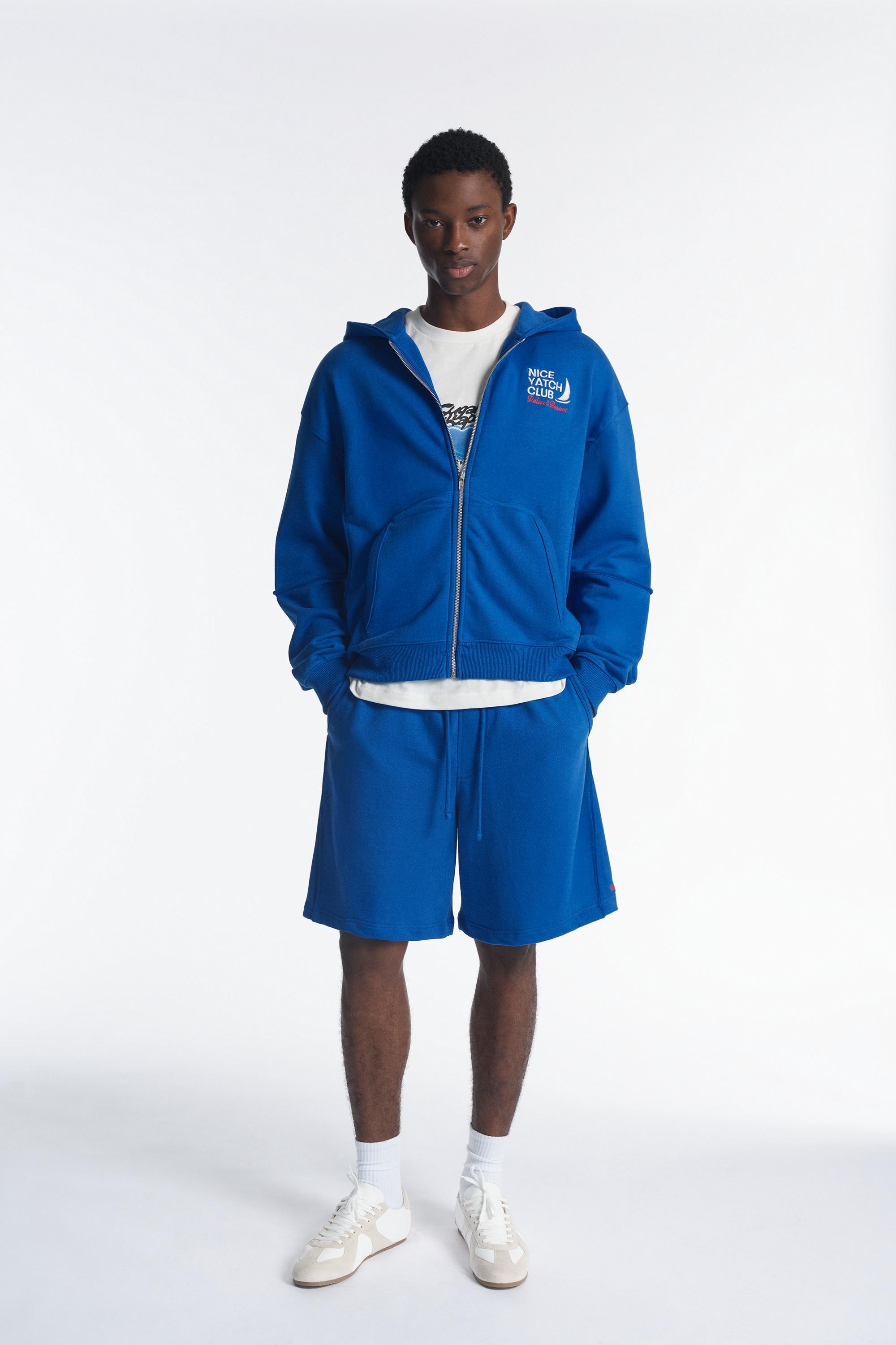 Yacht Club Bermuda sweat shorts — Deep blue