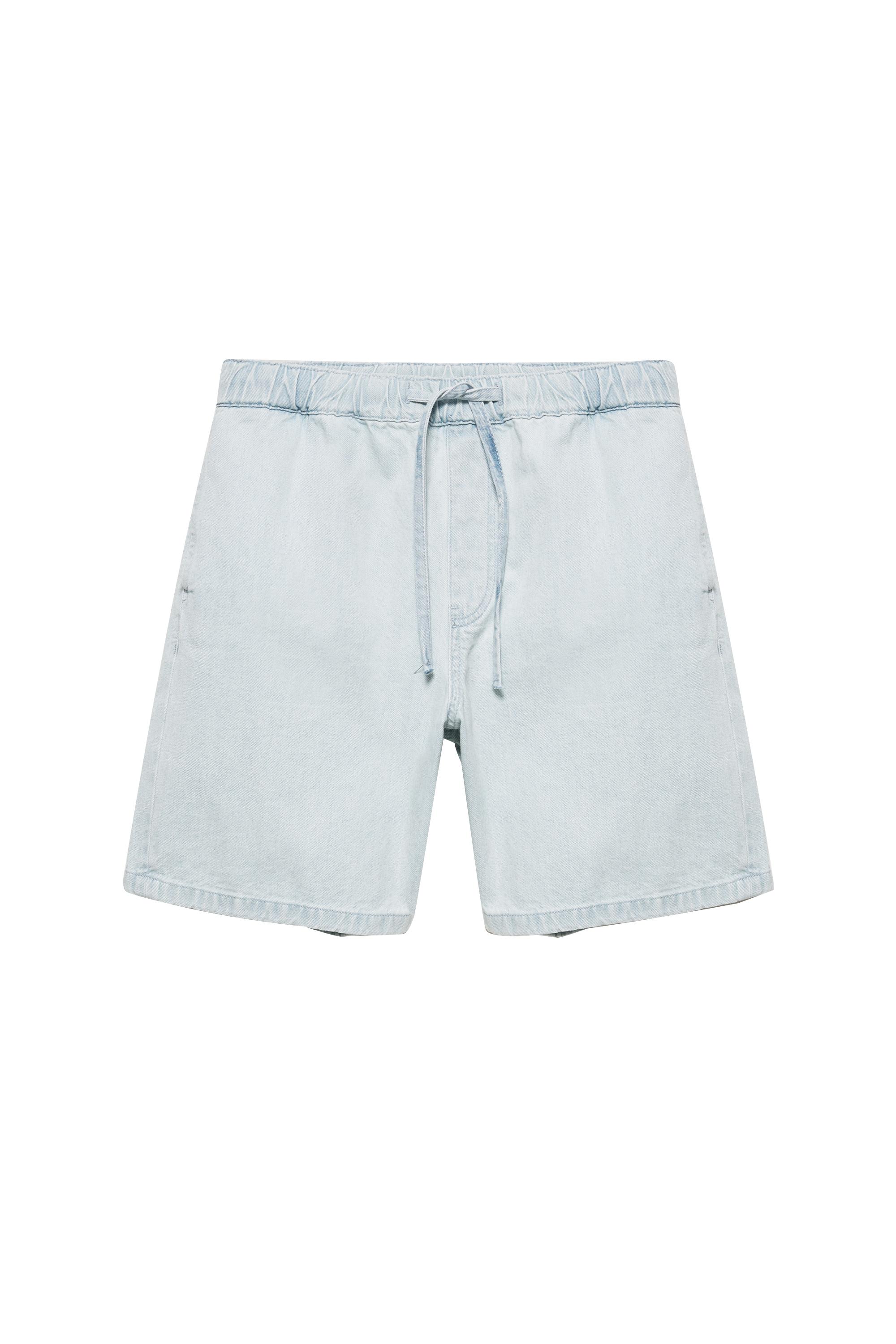 Pull&Bear Relaxed fit denim bermuda görsel 5