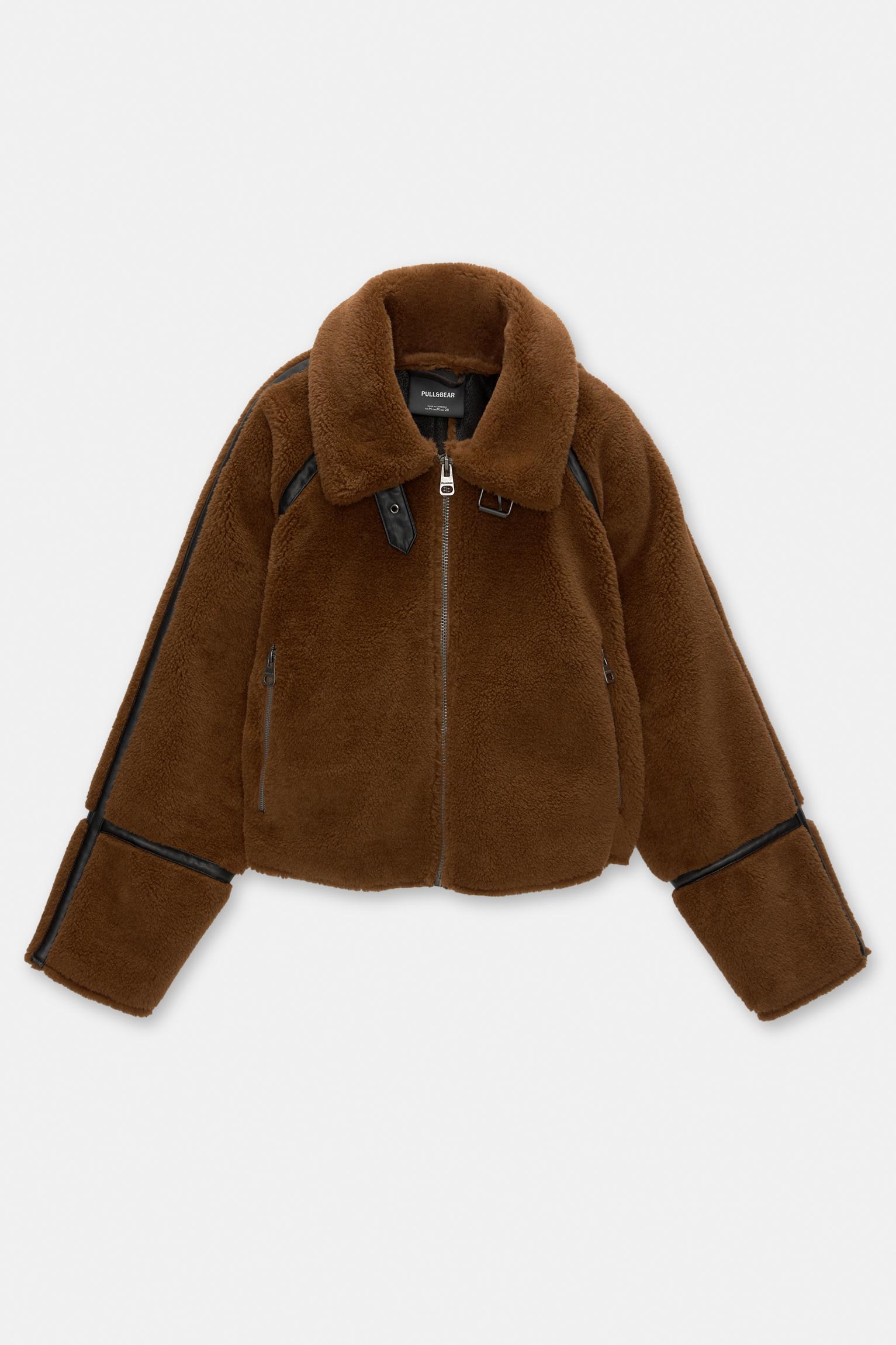 Pull and bear fur jacket best sale