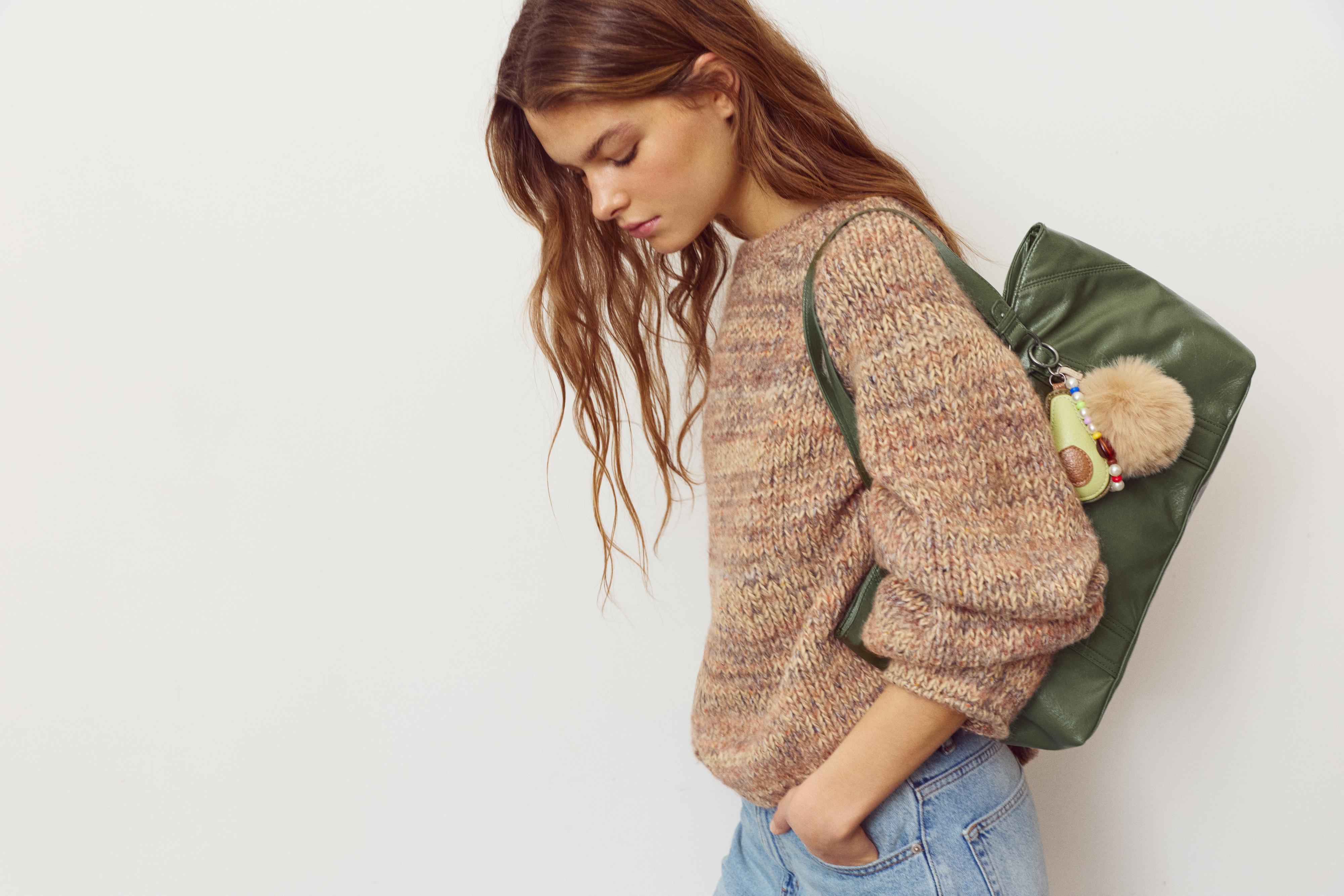 Embellished shopper bag — Khaki